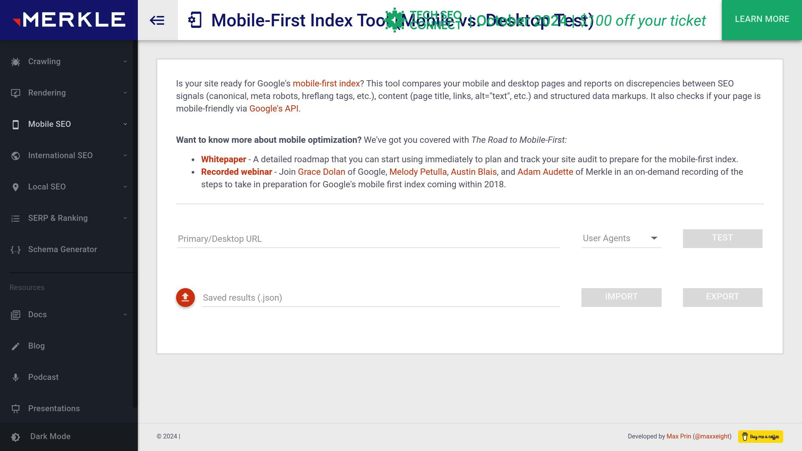 Mobile First Index Checker