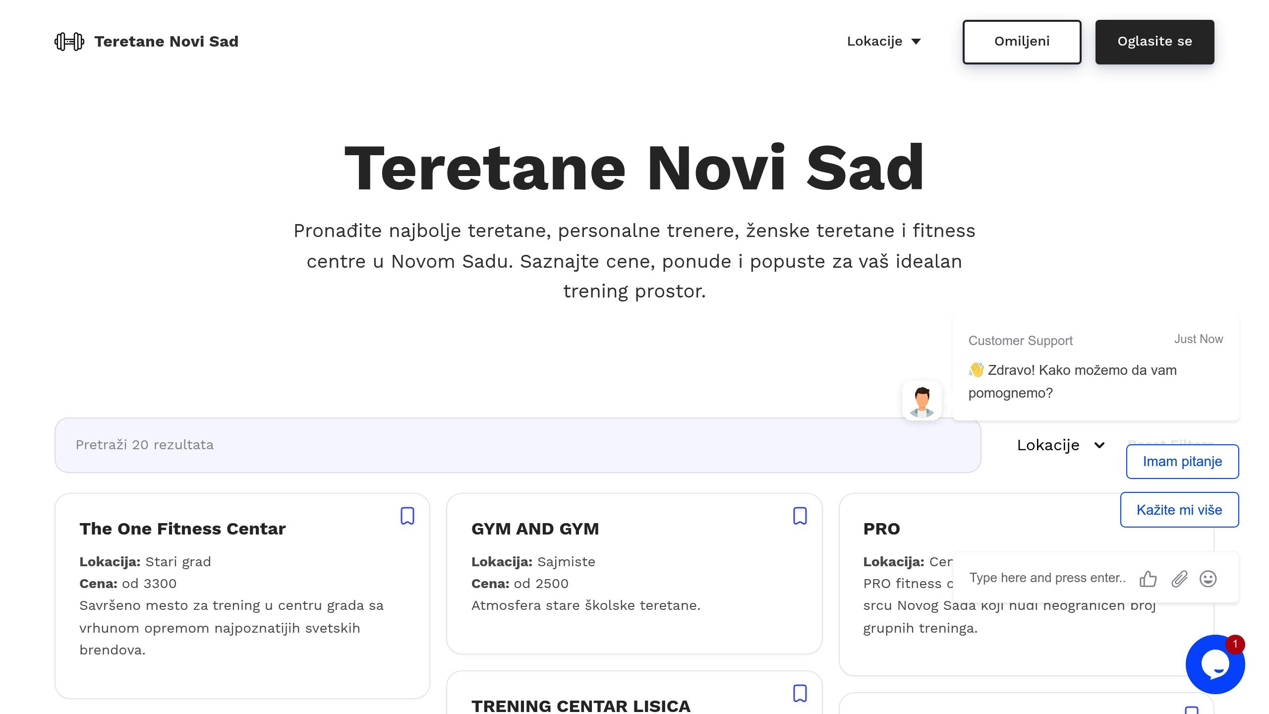Teretane Novi Sad
