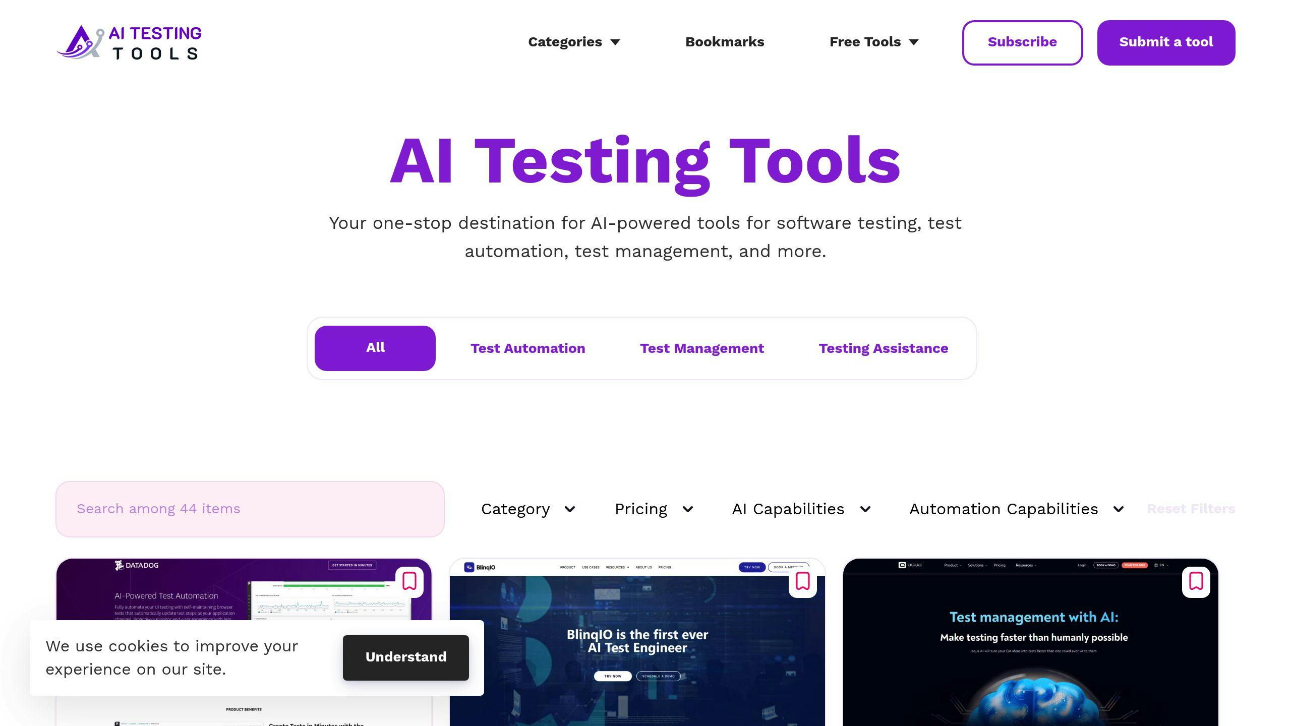 AI Testing Tools Directory