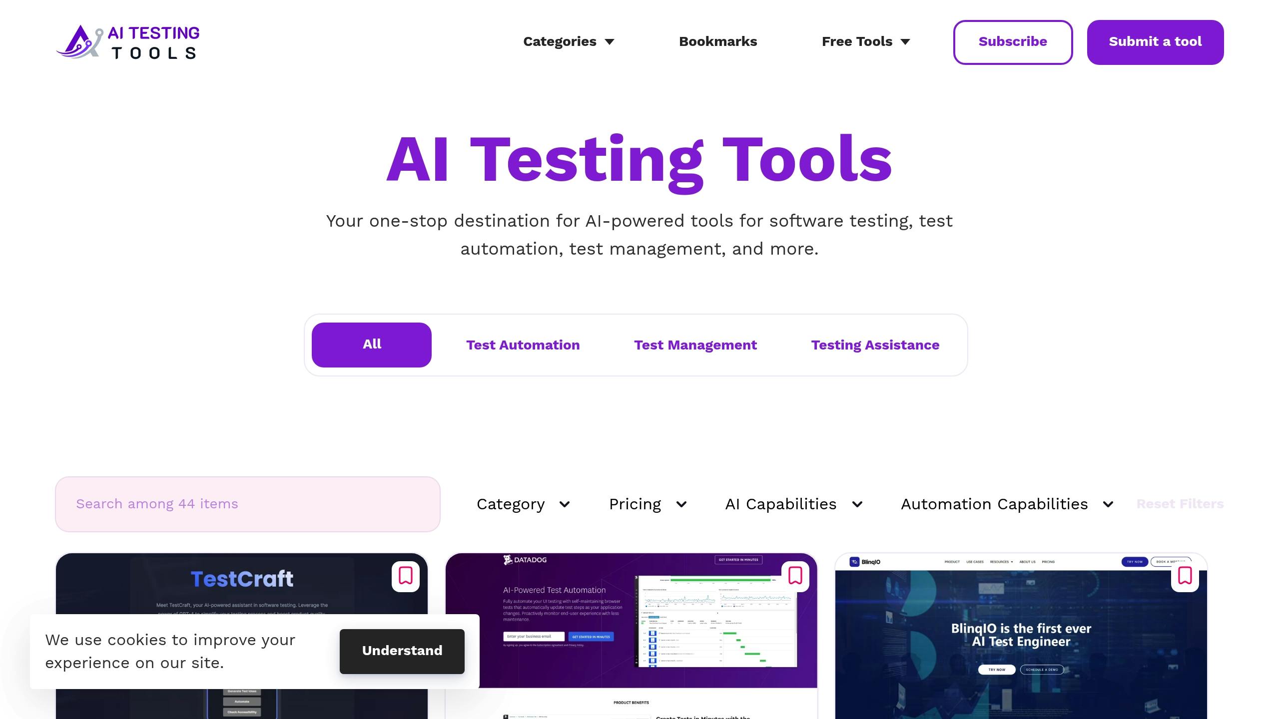 AI Testing Tools Directory