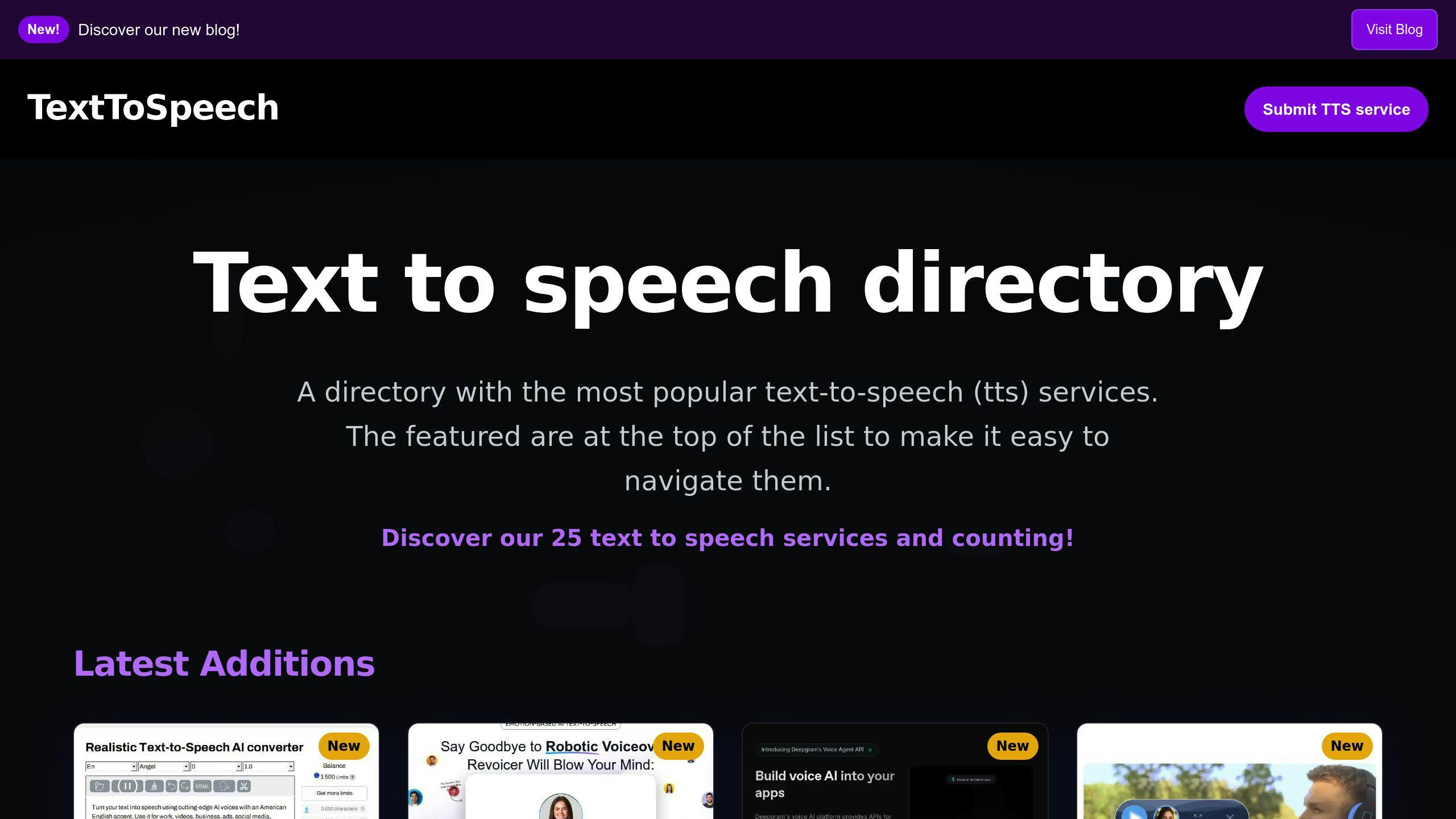 Text to Speech List