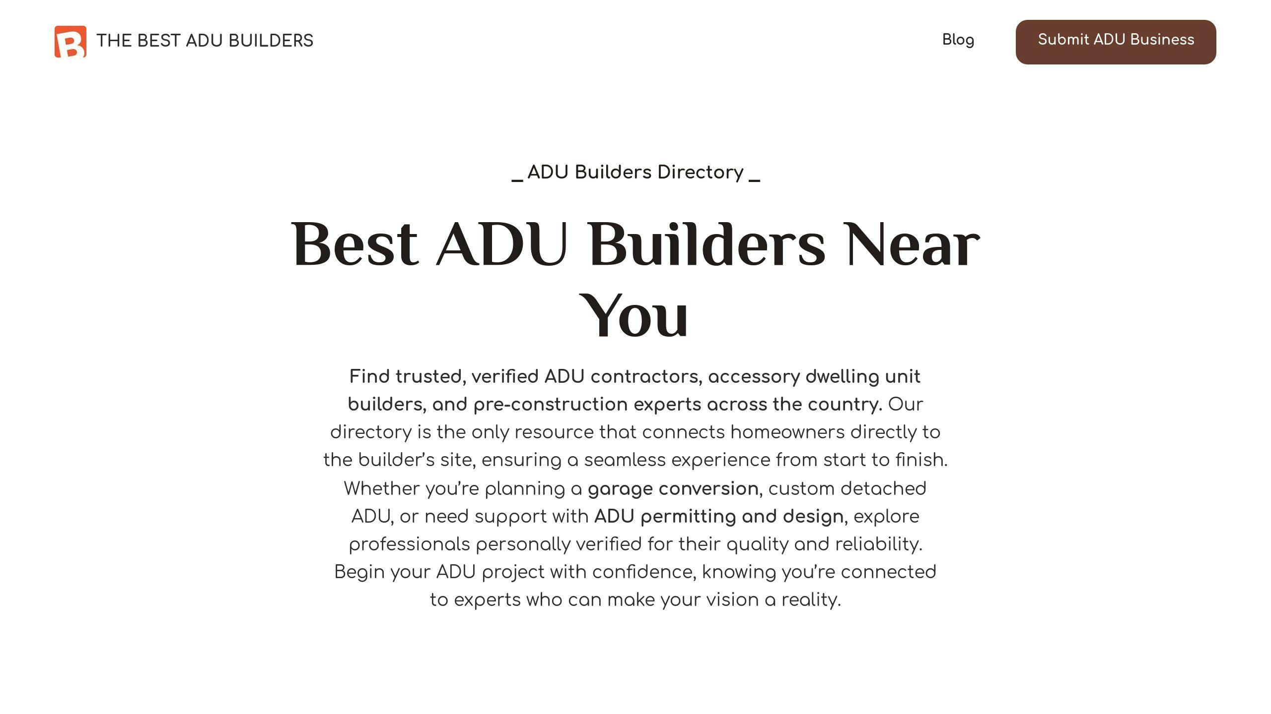 ThebestADUbuilders.com