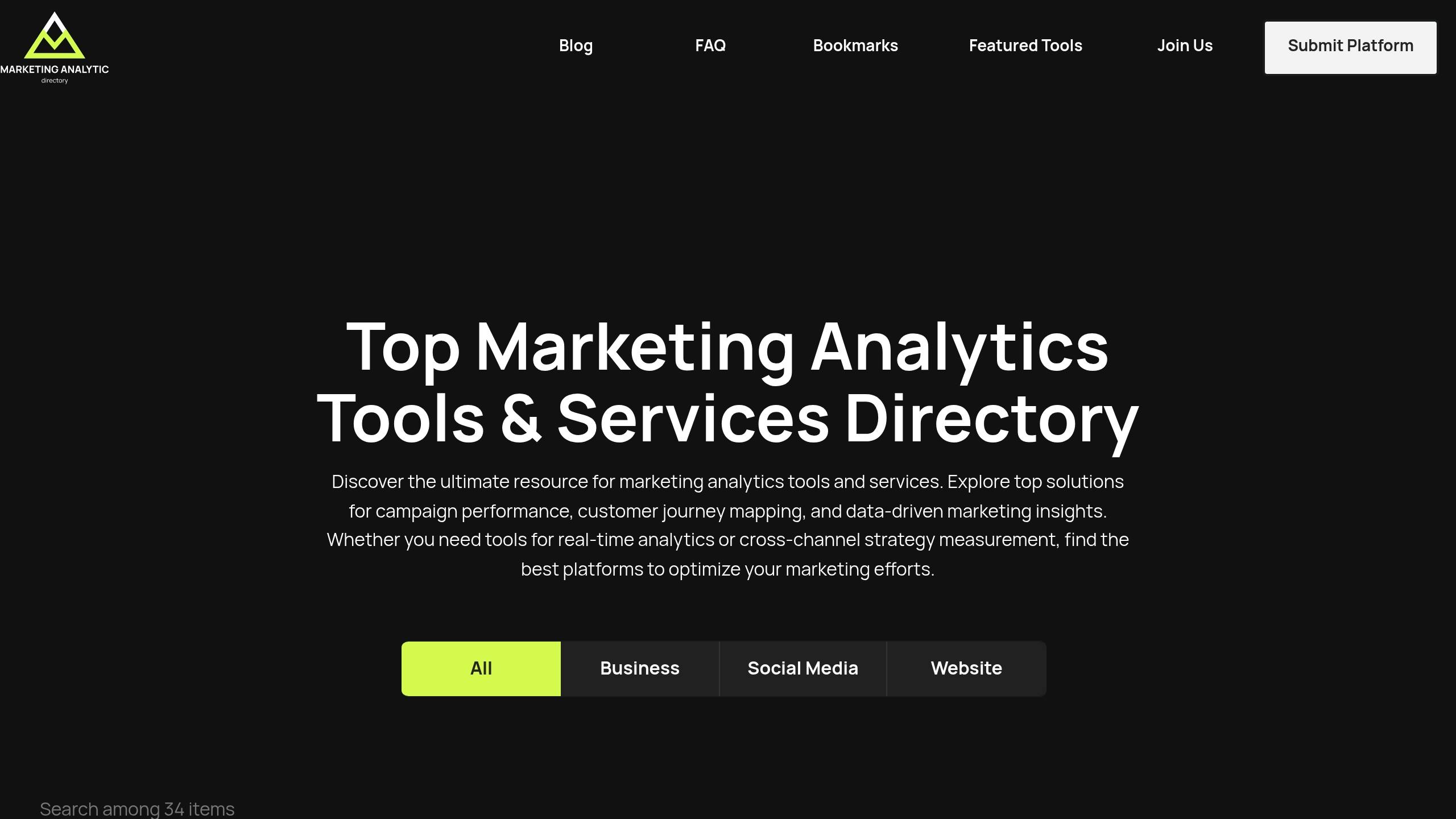 Marketing Analytics Tools Directory