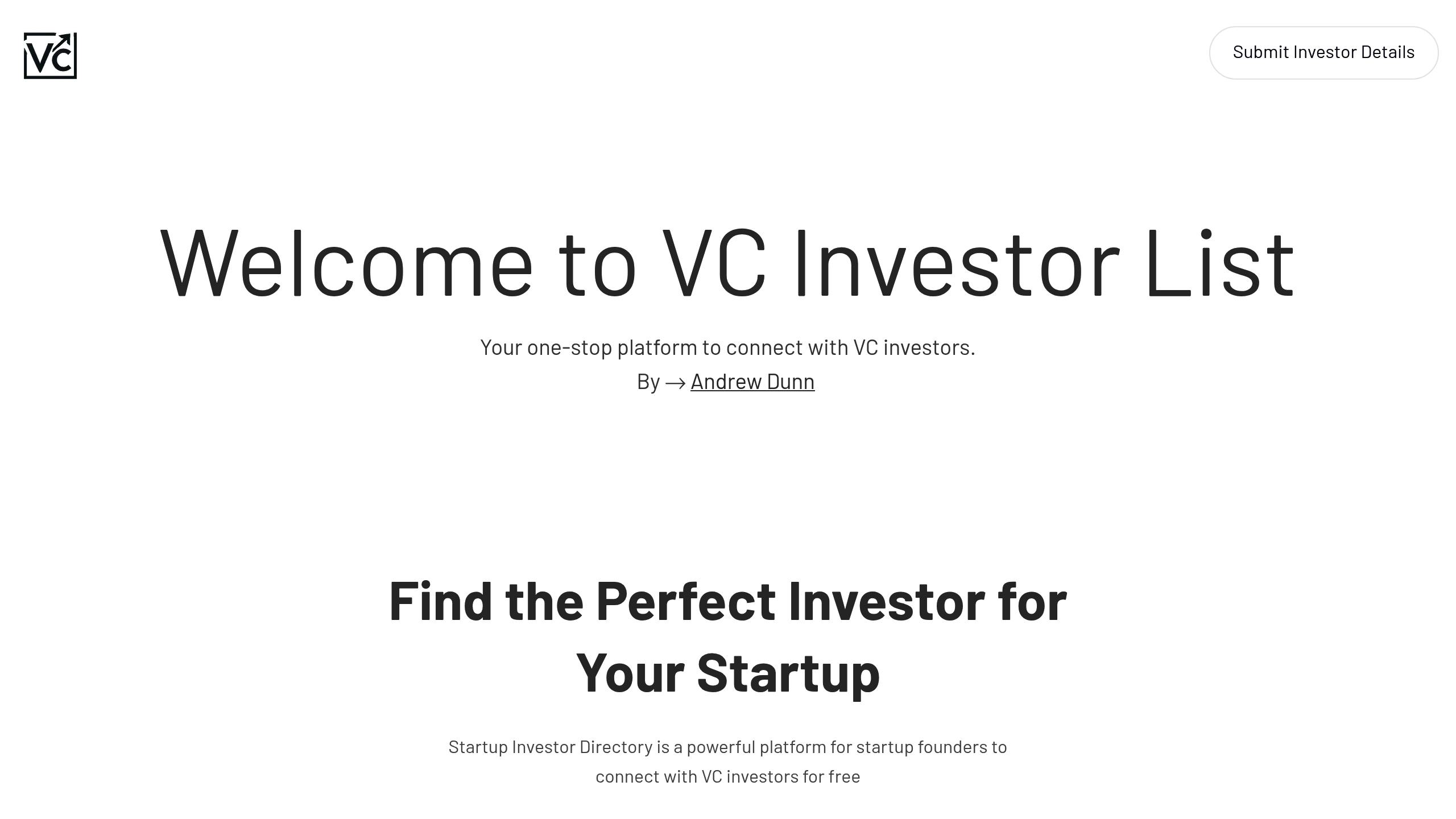 VC Investor List