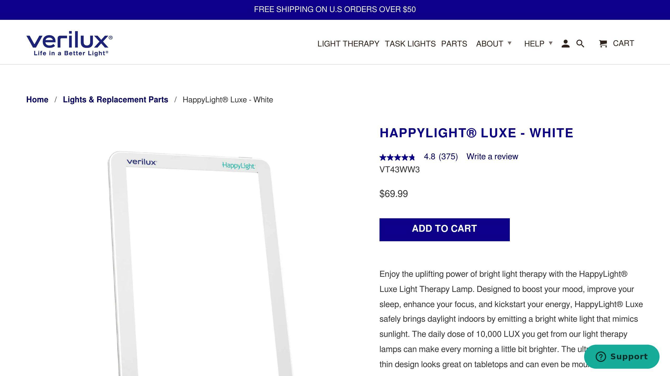 Verilux HappyLight Luxe