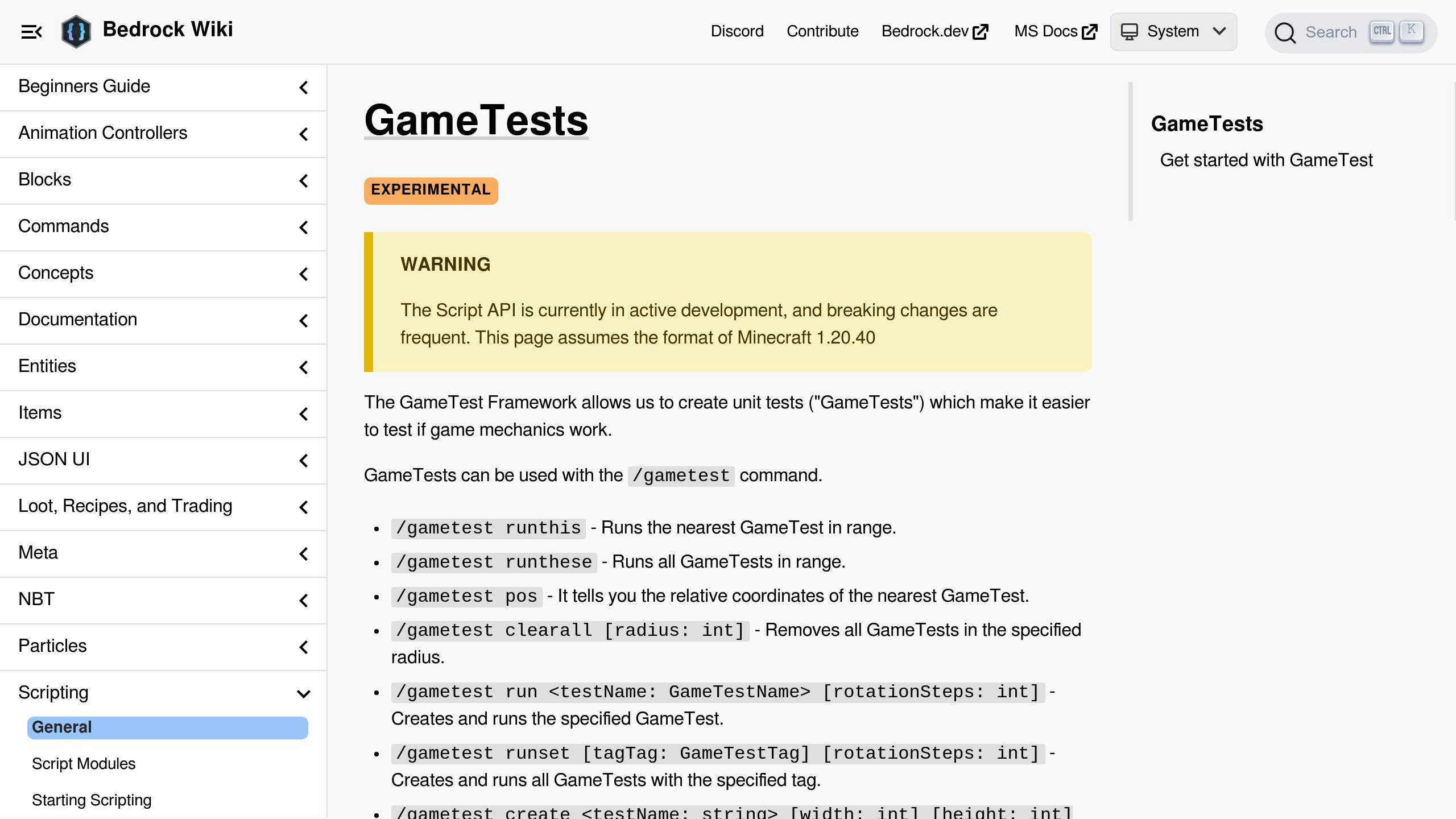 GameTest Framework