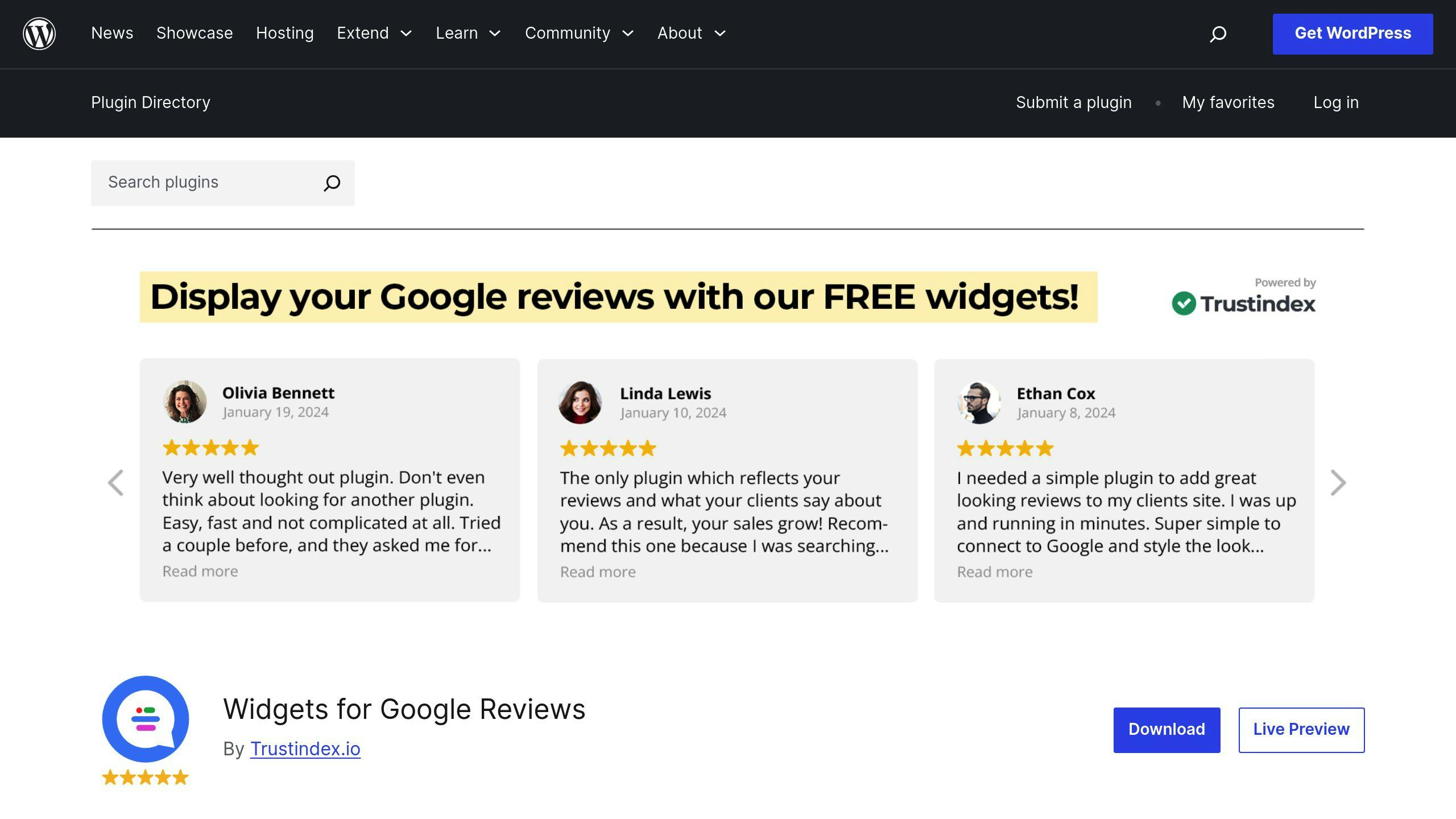 Widgets for Google Reviews