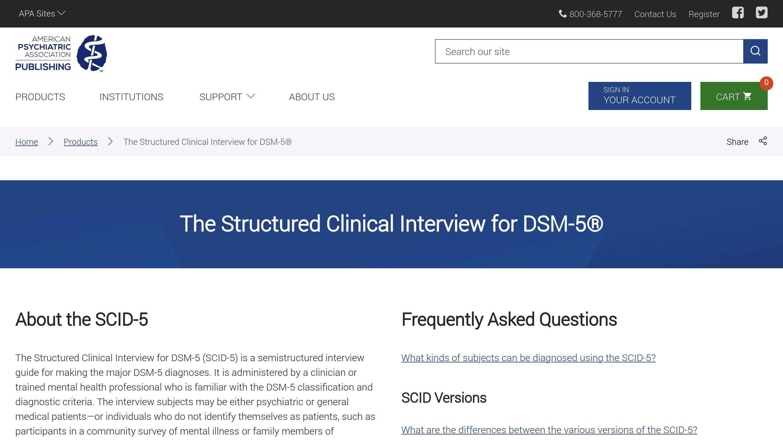 Structured Clinical Interview for DSM-5