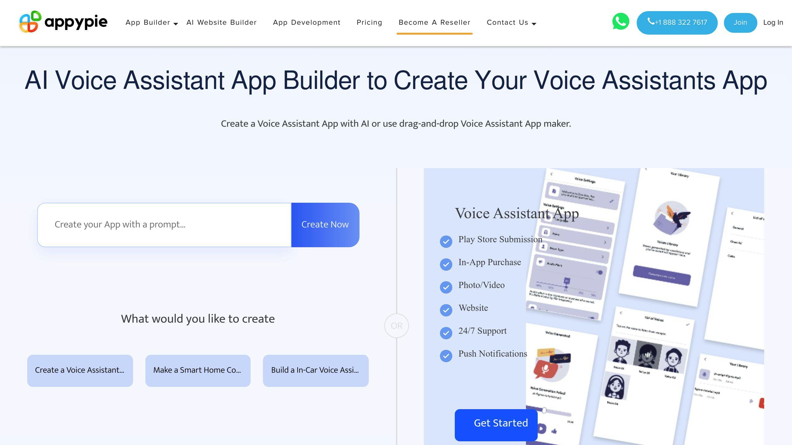 Appy Pie Voice Assistant App Maker