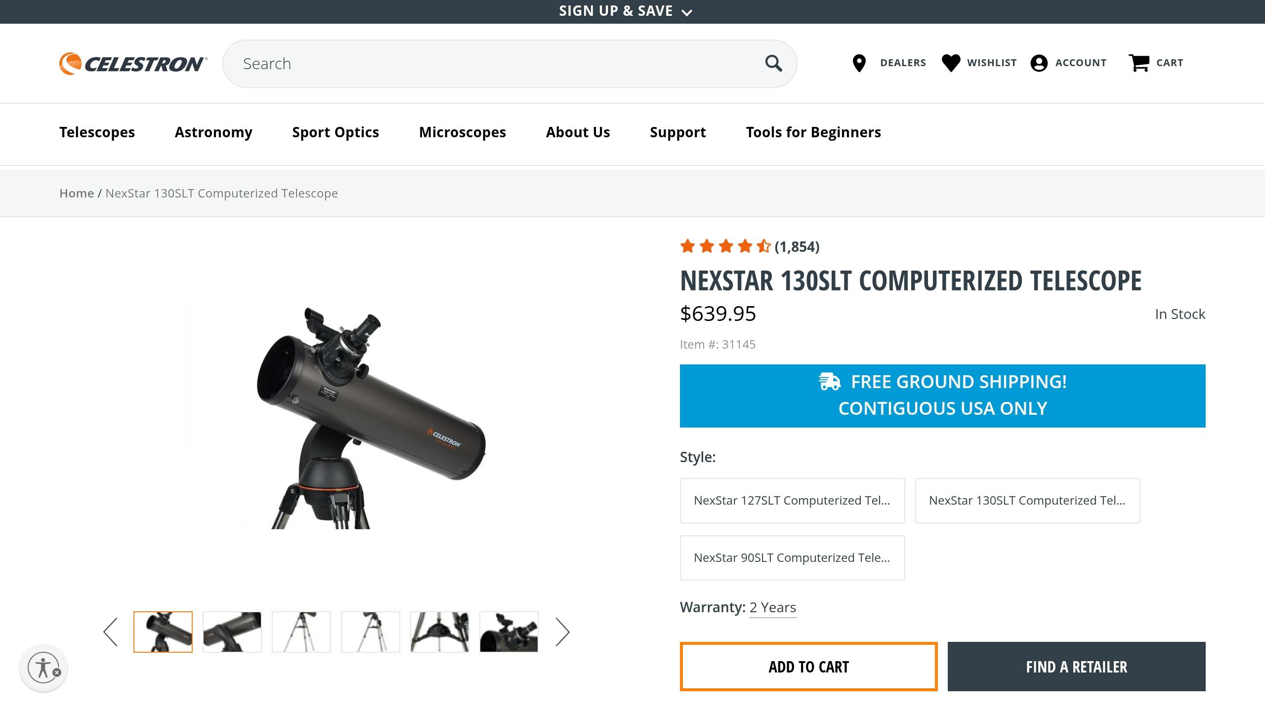 Celestron NexStar 130 SLT