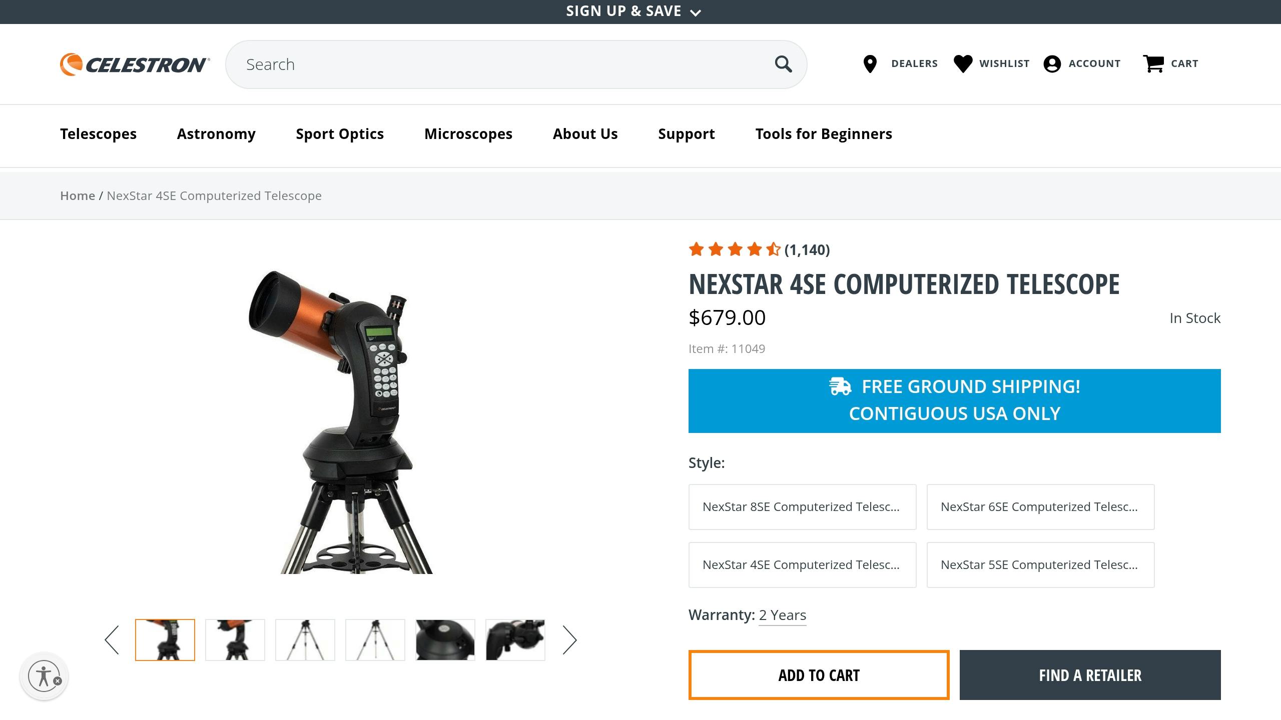 Celestron NexStar 4SE