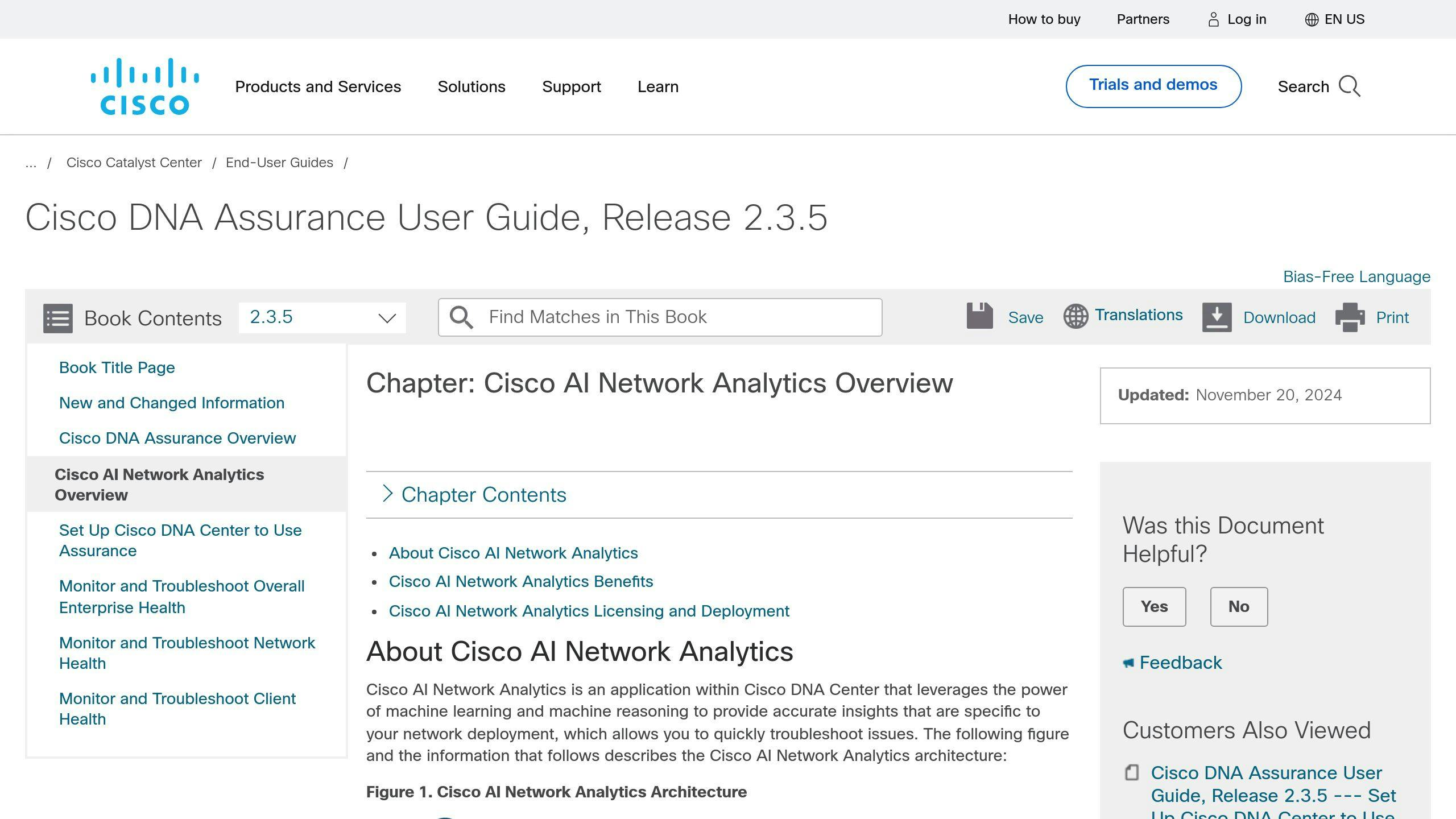 Cisco AI Network Analytics