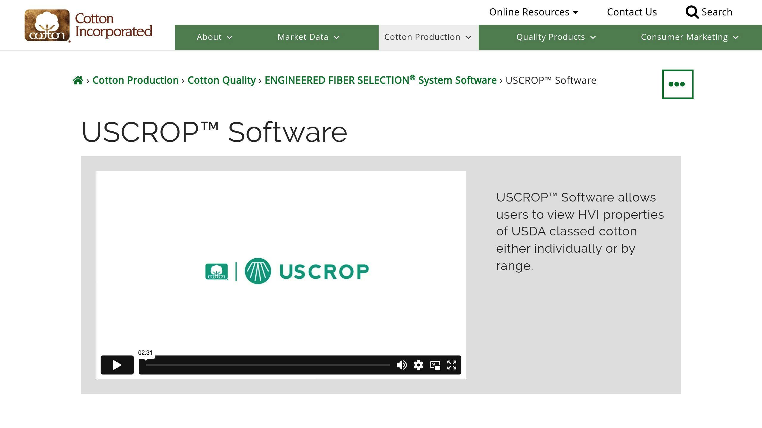 USCROP Software