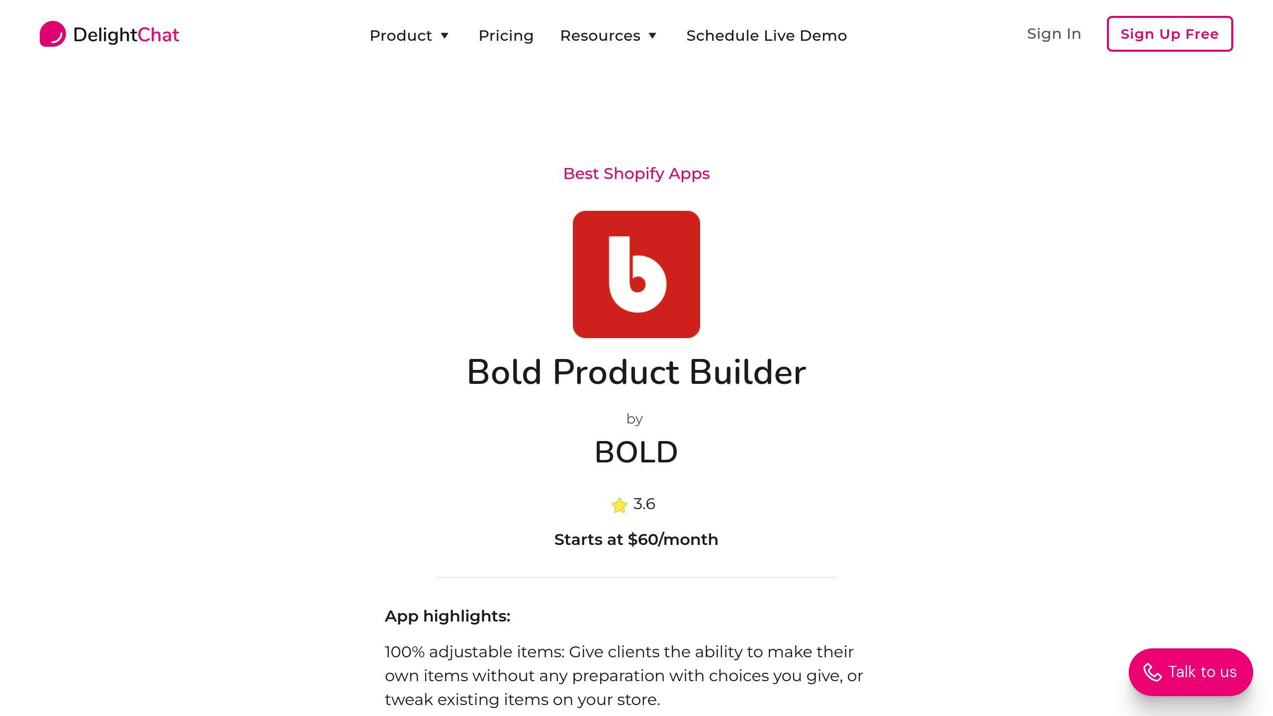 Bold Product Builder