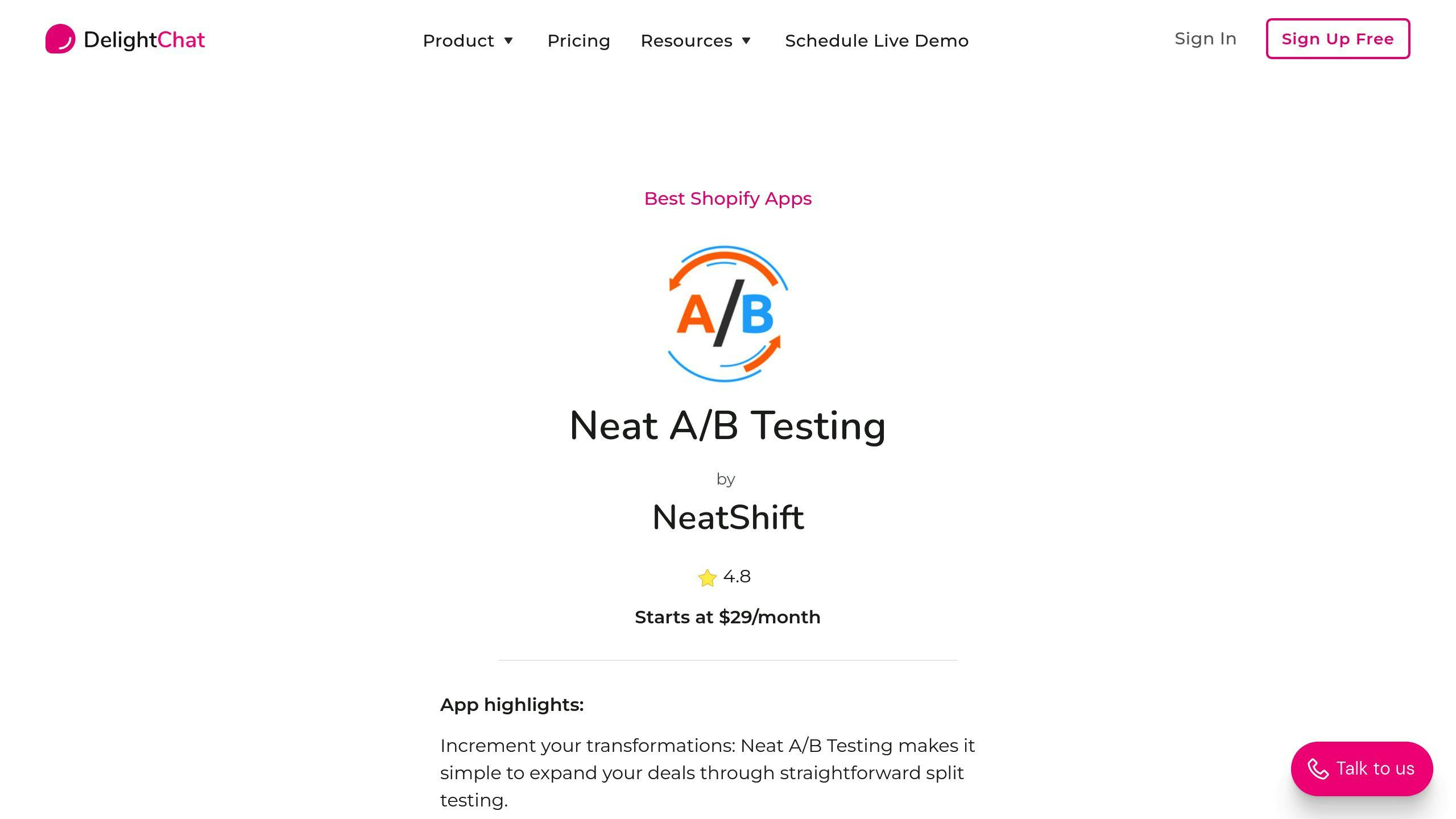 Neat A/B Testing