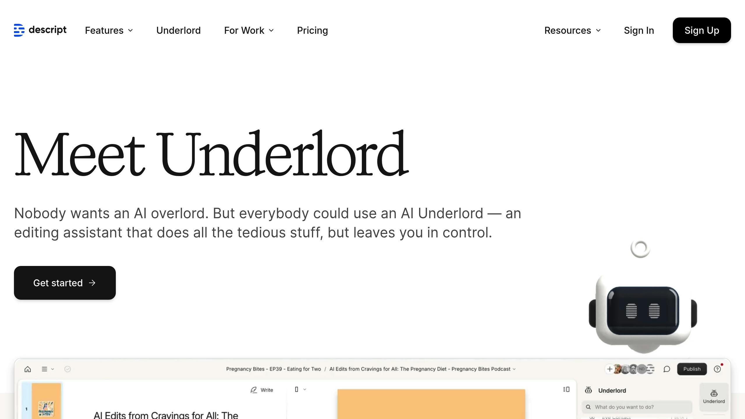 Descript Underlord