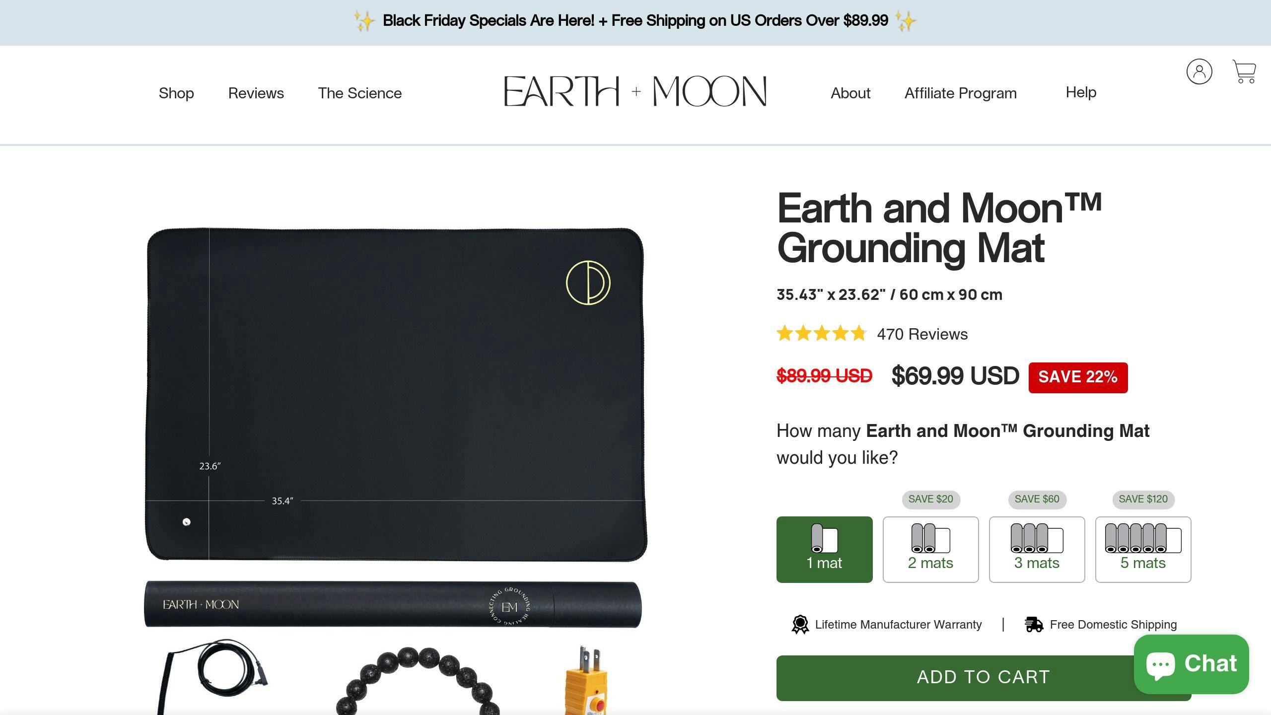 Earth and Moon Grounding Mat