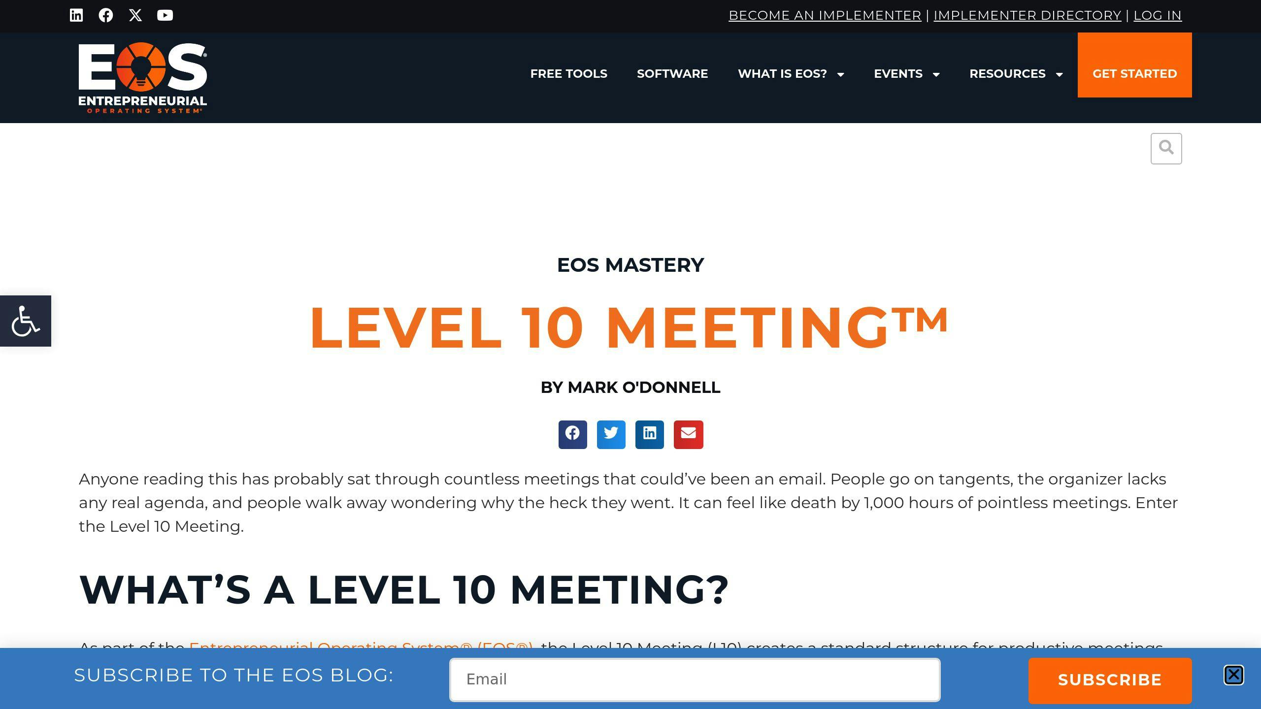 Level 10 Meetings