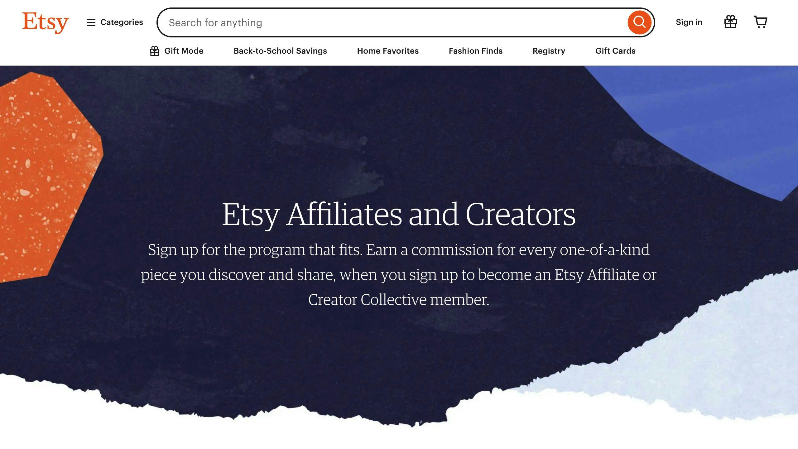 Etsy Affiliate Program