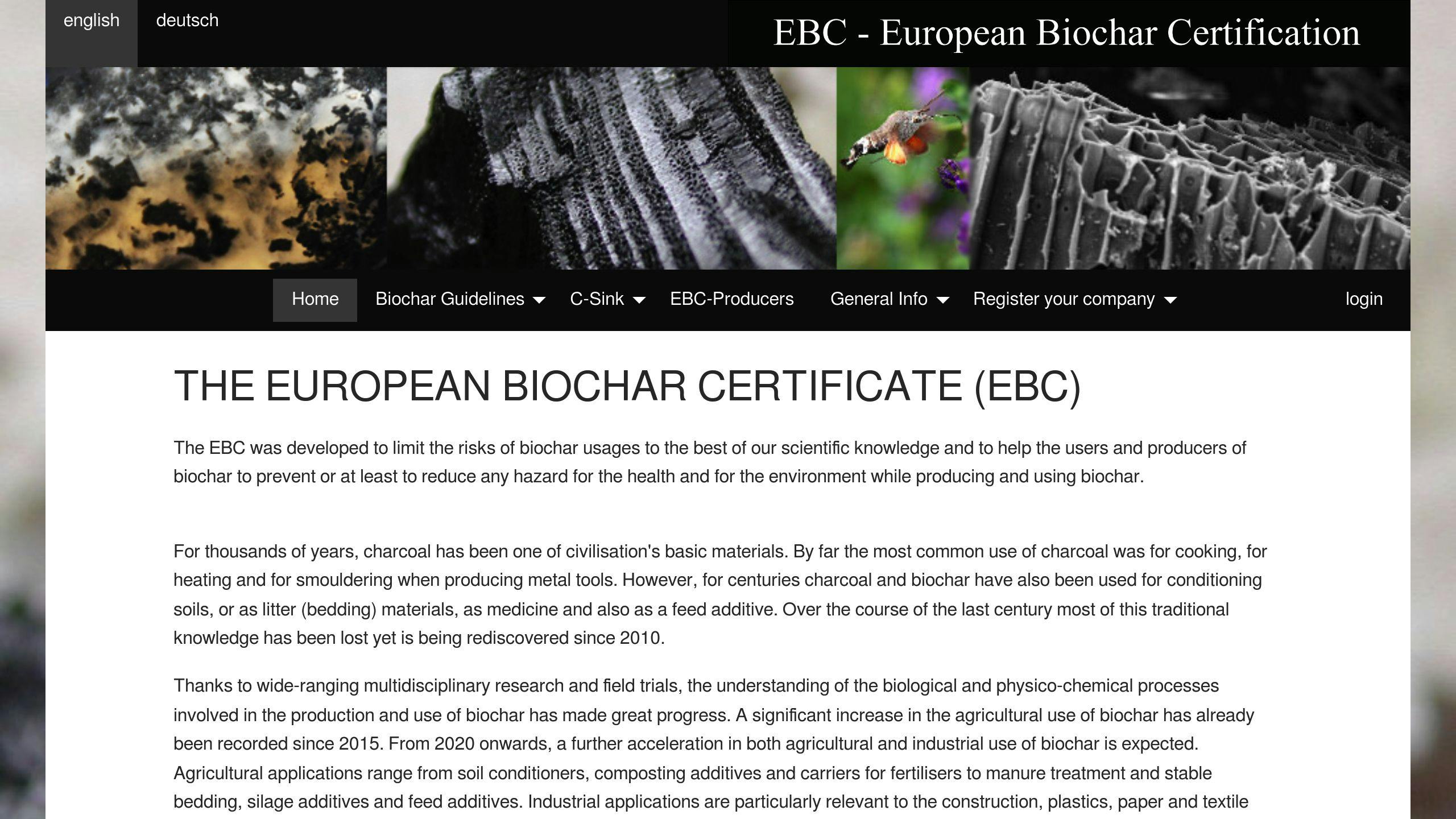 European Biochar Certificate