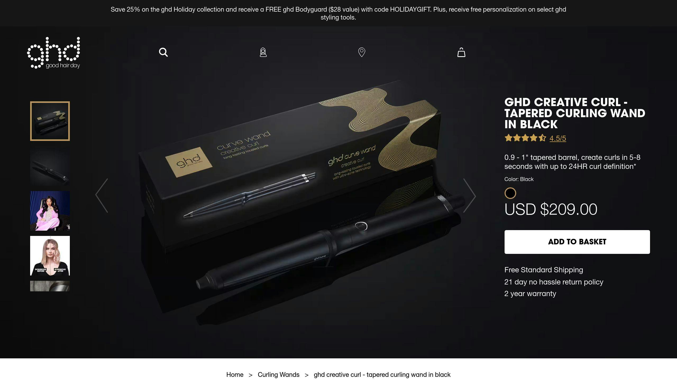 GHD Curve