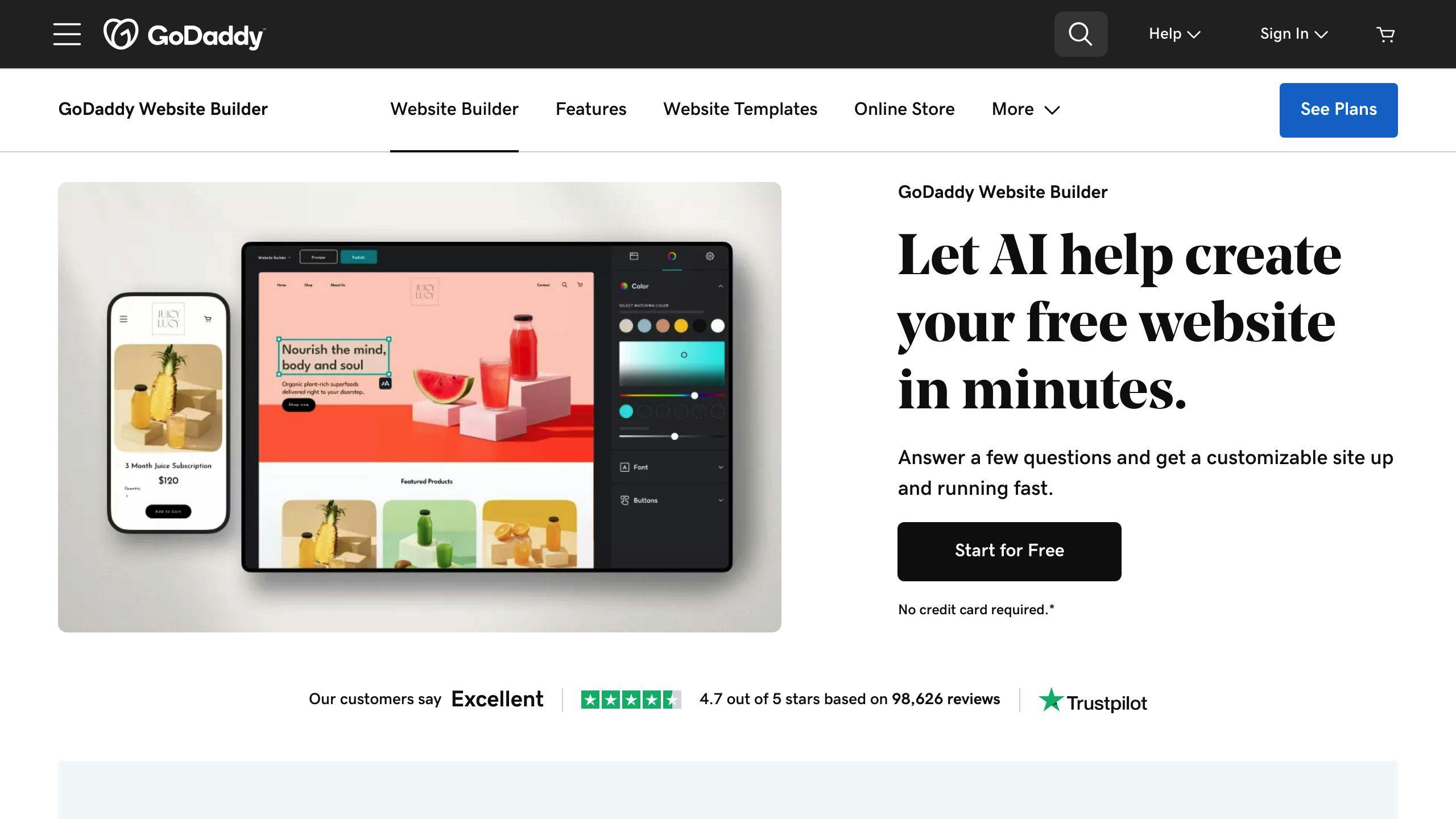 GoDaddy Website Builder