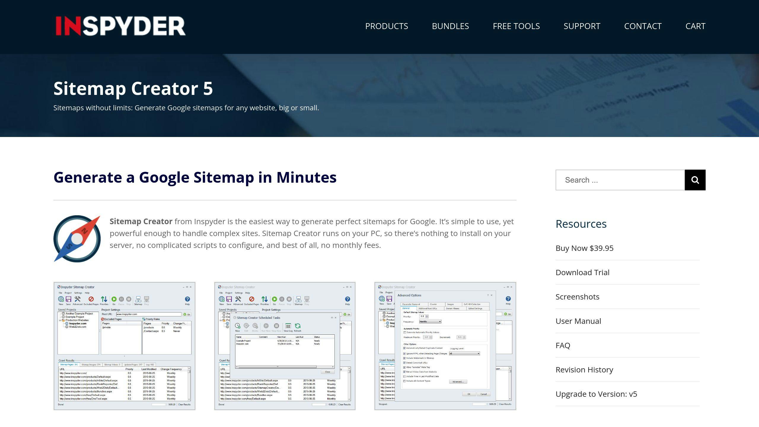 Inspyder Sitemap Creator