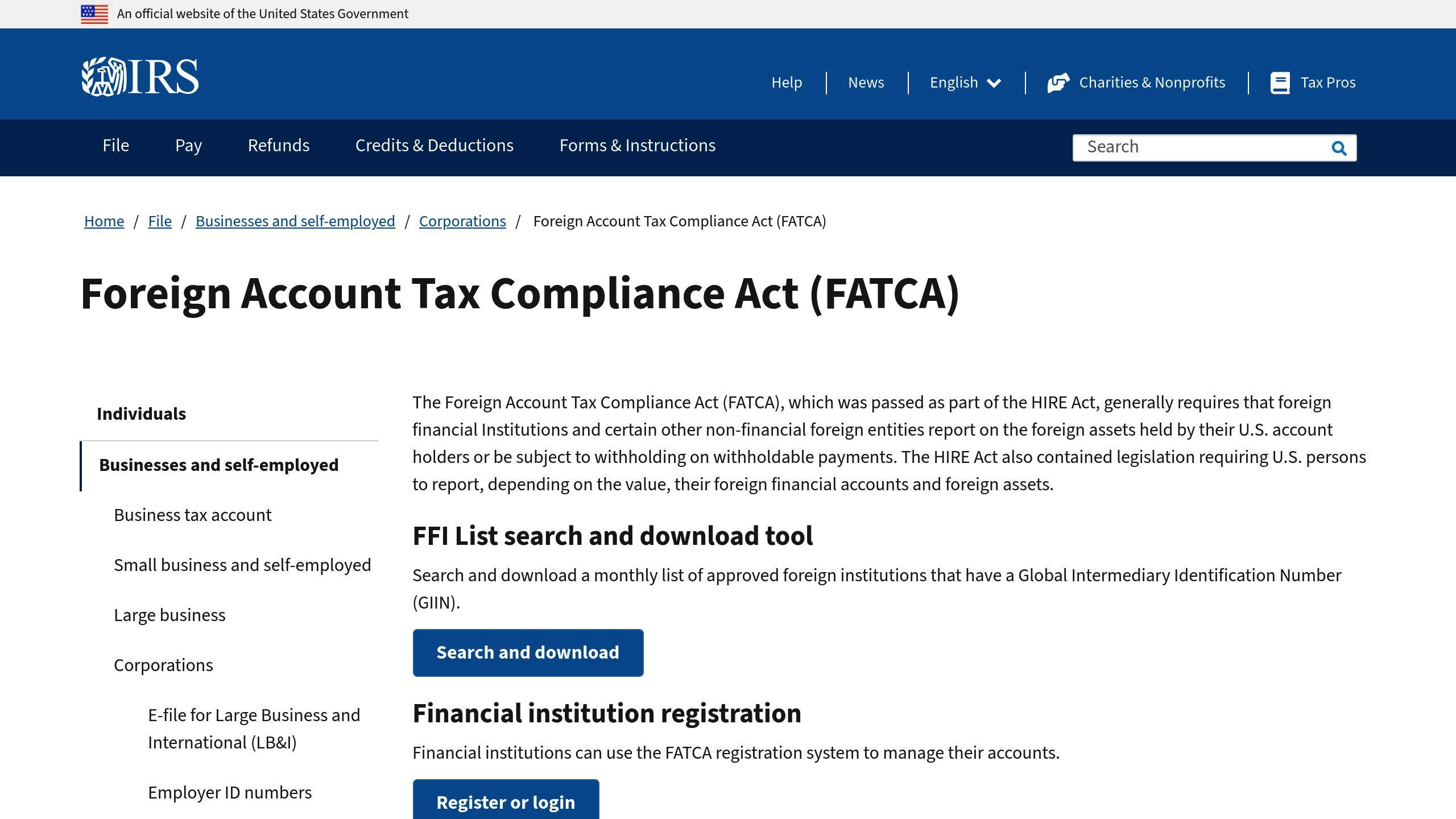 Foreign Account Tax Compliance Act