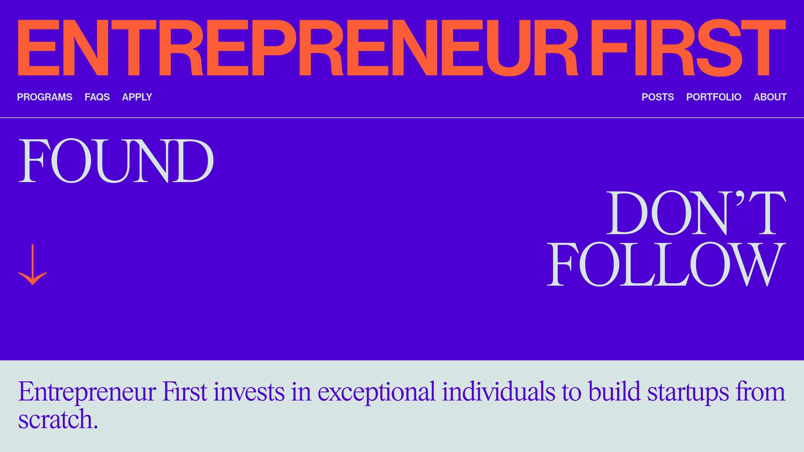 Entrepreneur First