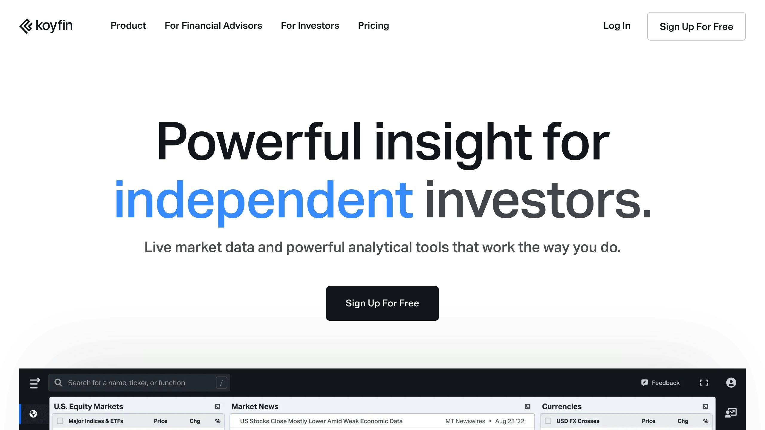 Koyfin dashboard screenshot