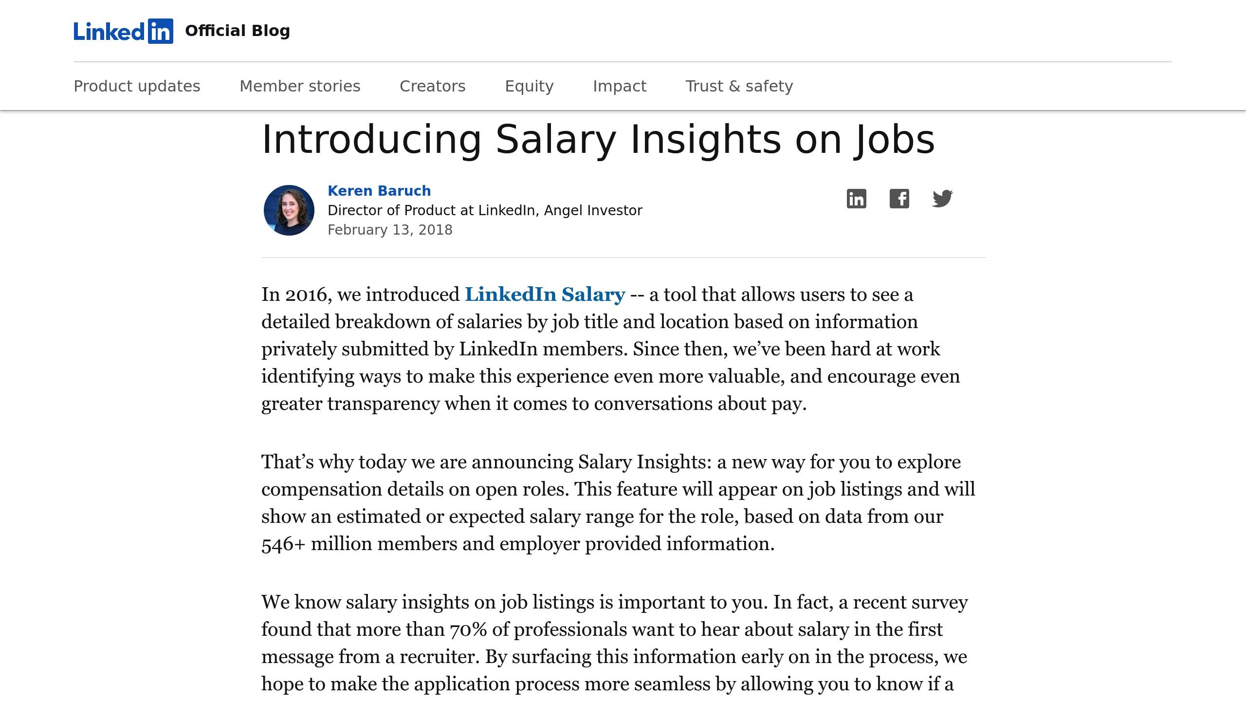 LinkedIn Salary Insights