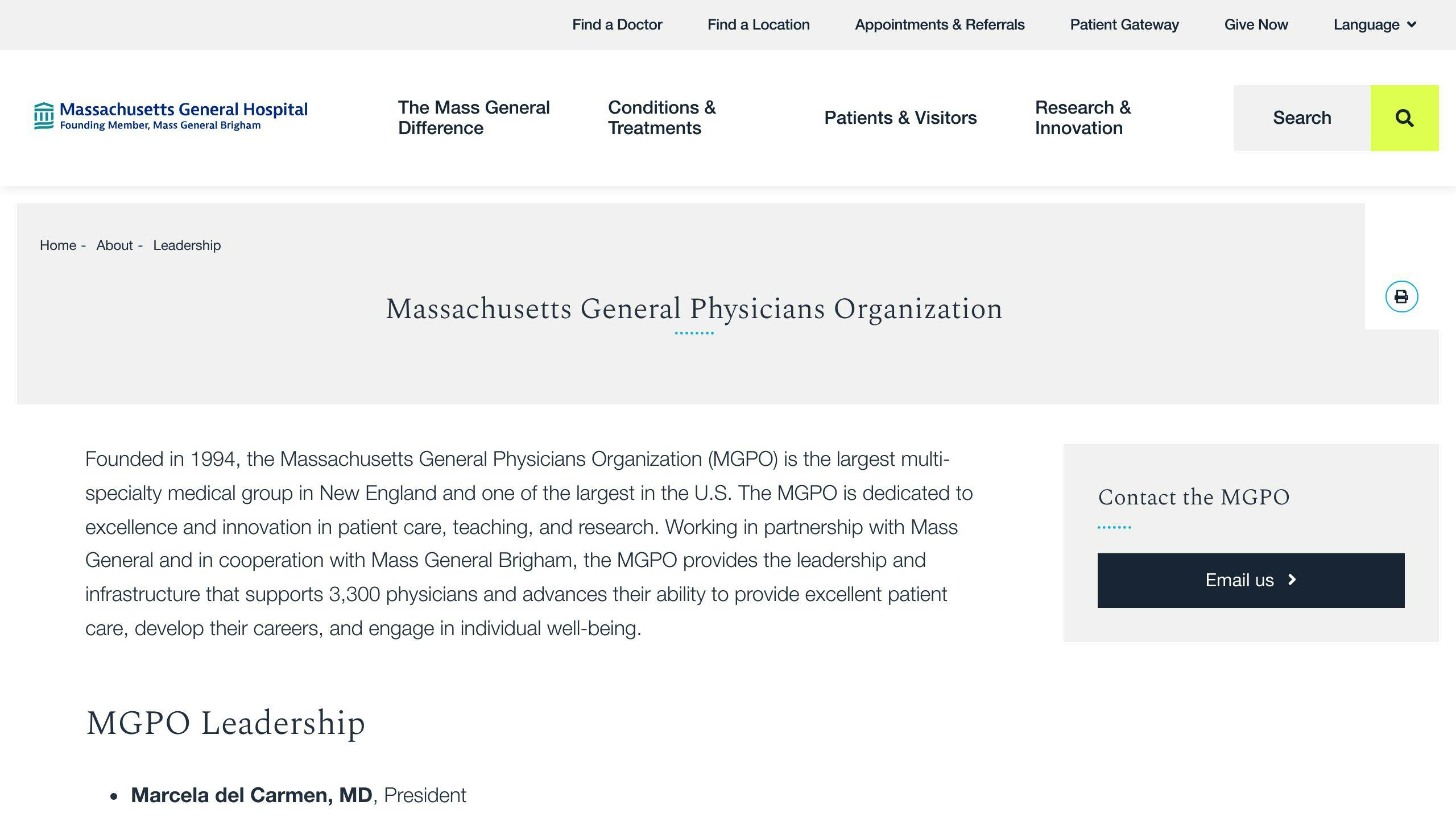 Massachusetts General Physicians Organization