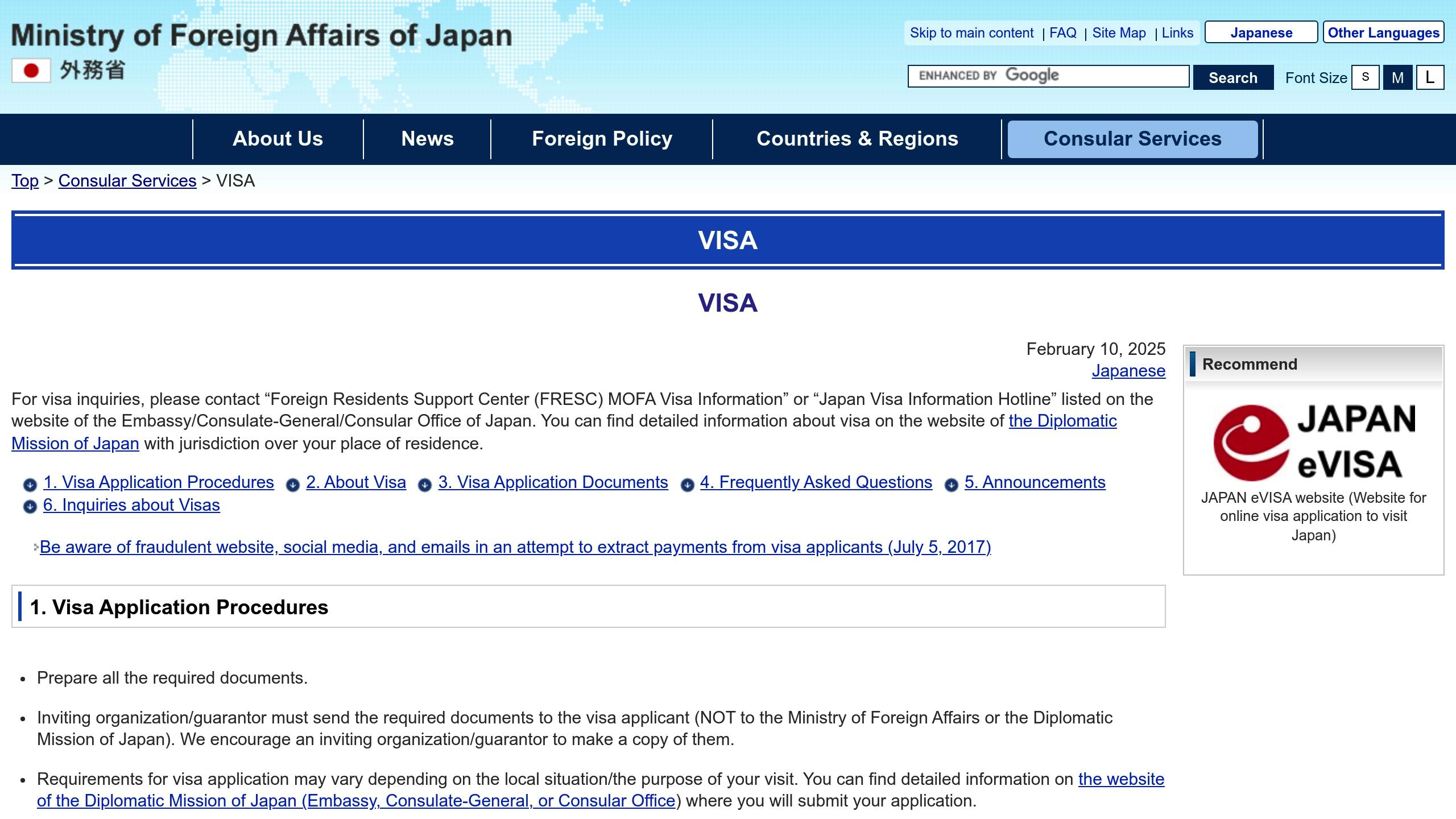 Certificate of Eligibility