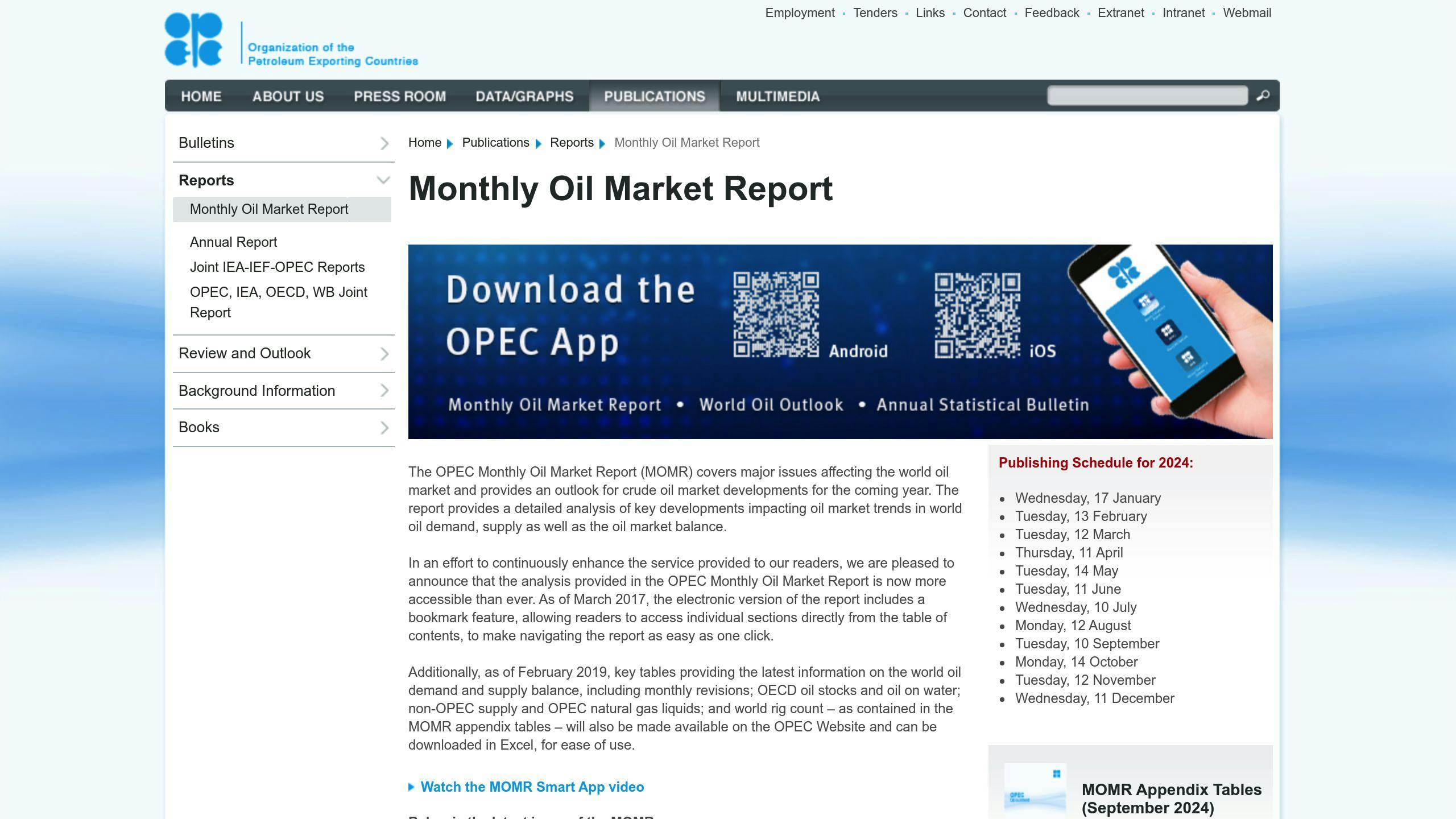 OPEC Monthly Oil Market Report