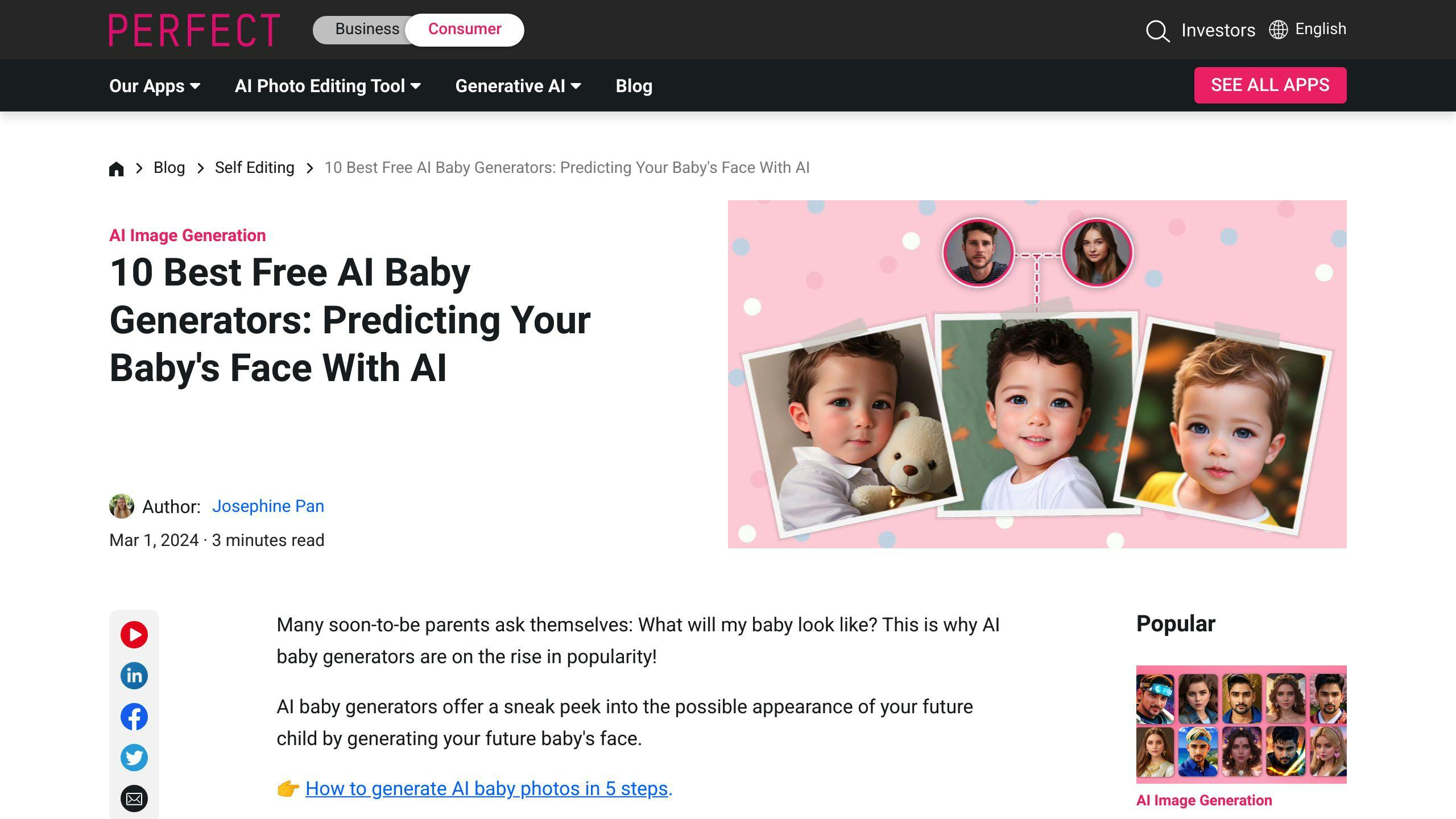 Generador de bebés AI
