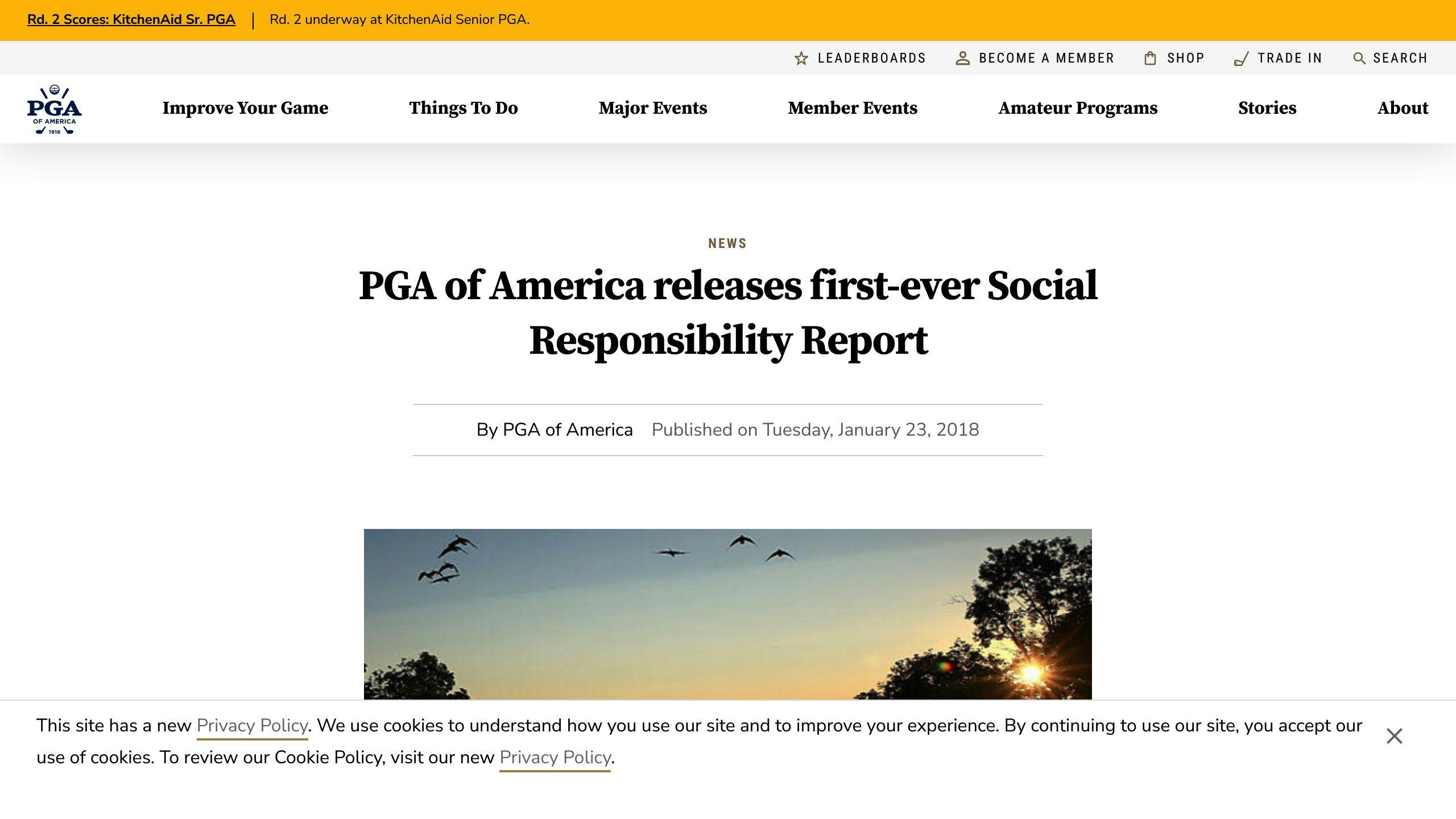 PGA of America's Social Responsibility Report