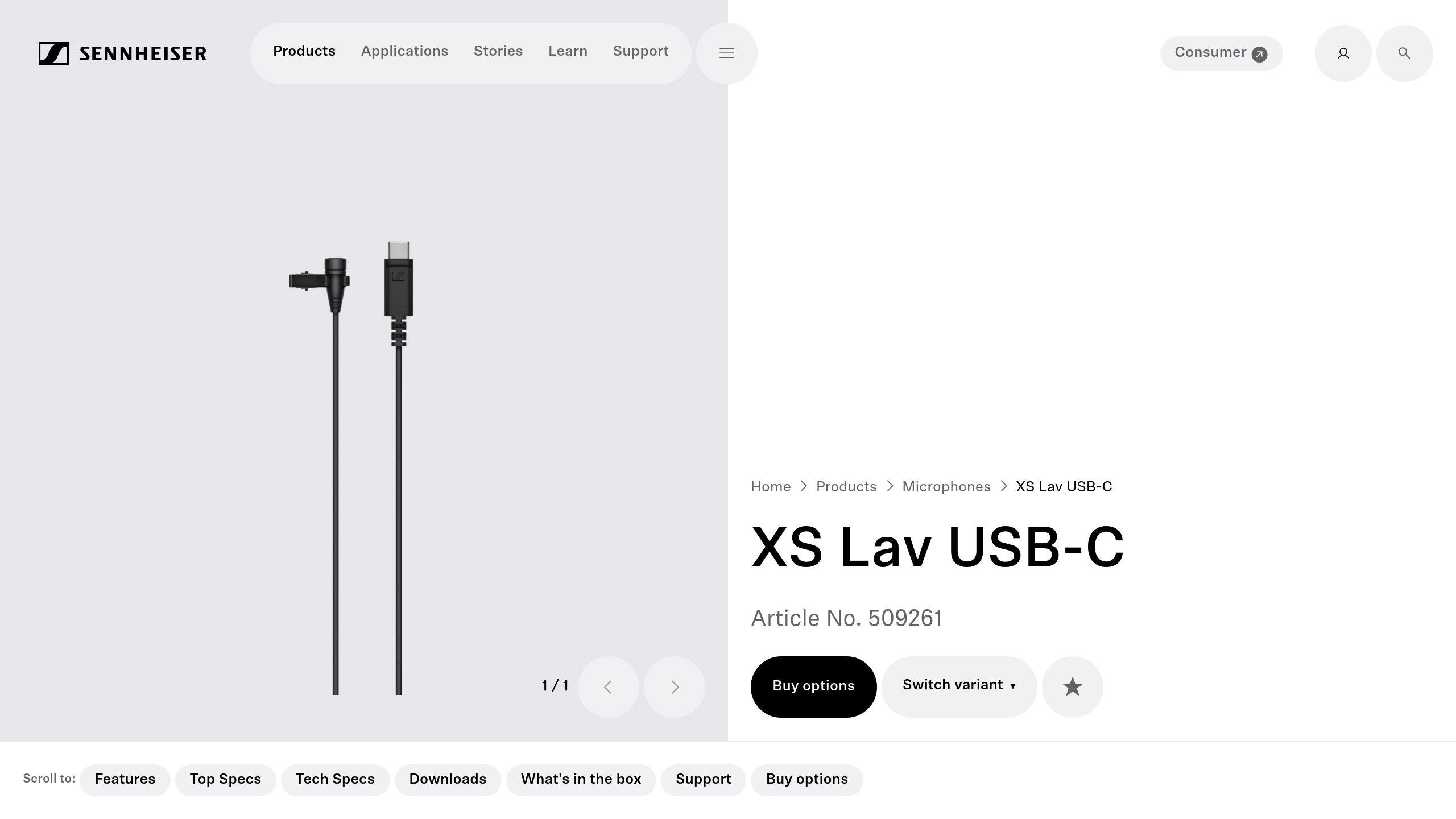 Sennheiser XS Lav USB-C