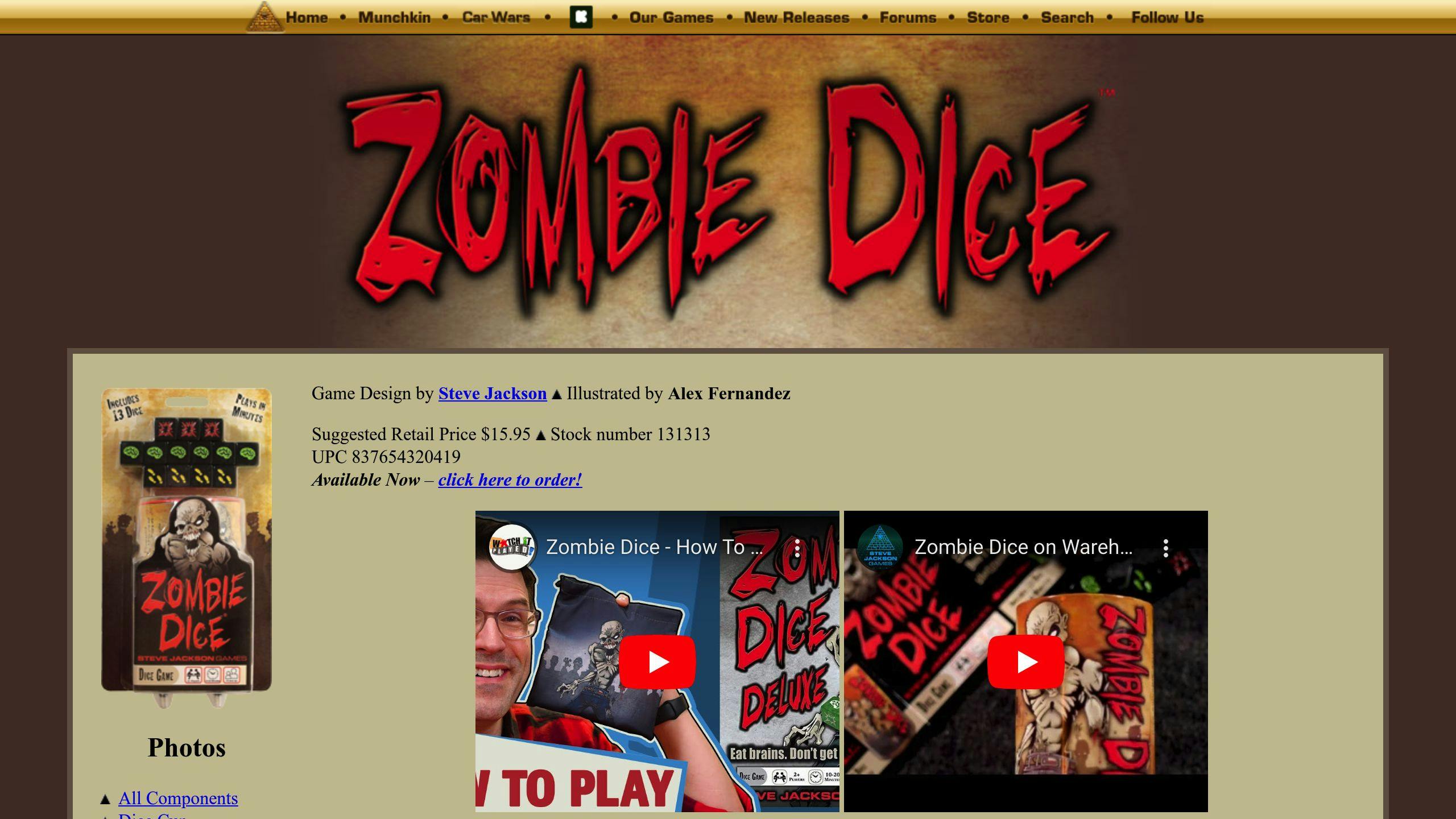 Zombie Dice