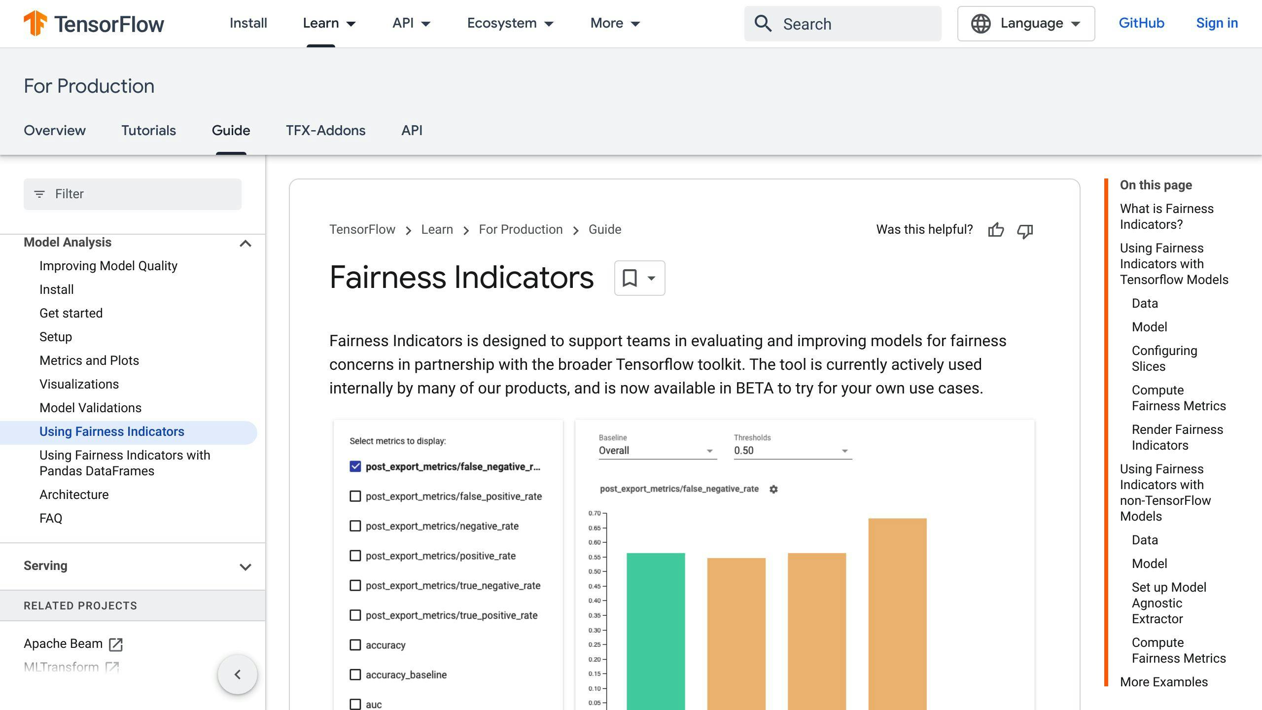 Fairness Indicators by TensorFlow