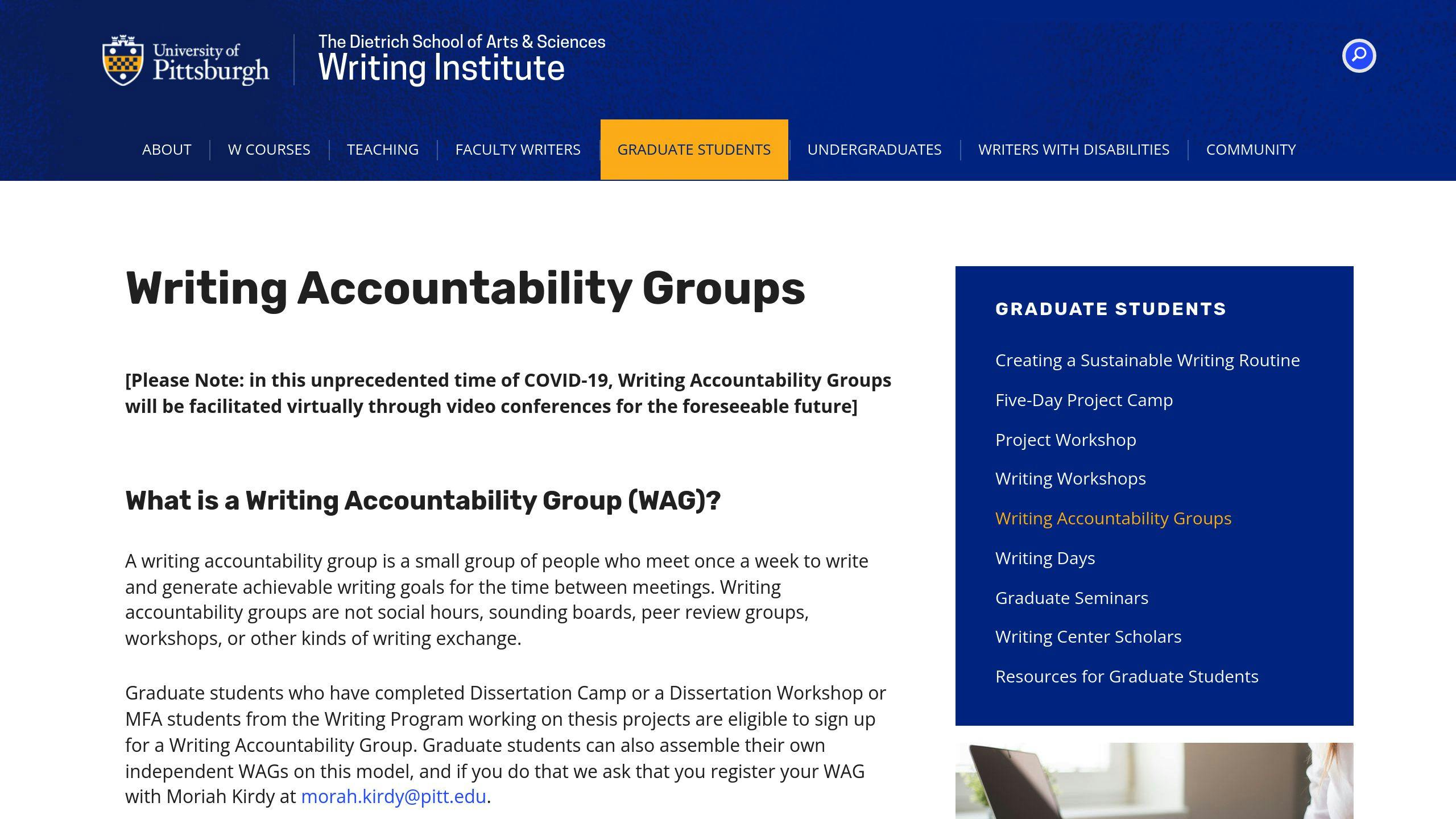 Writing Accountability Groups