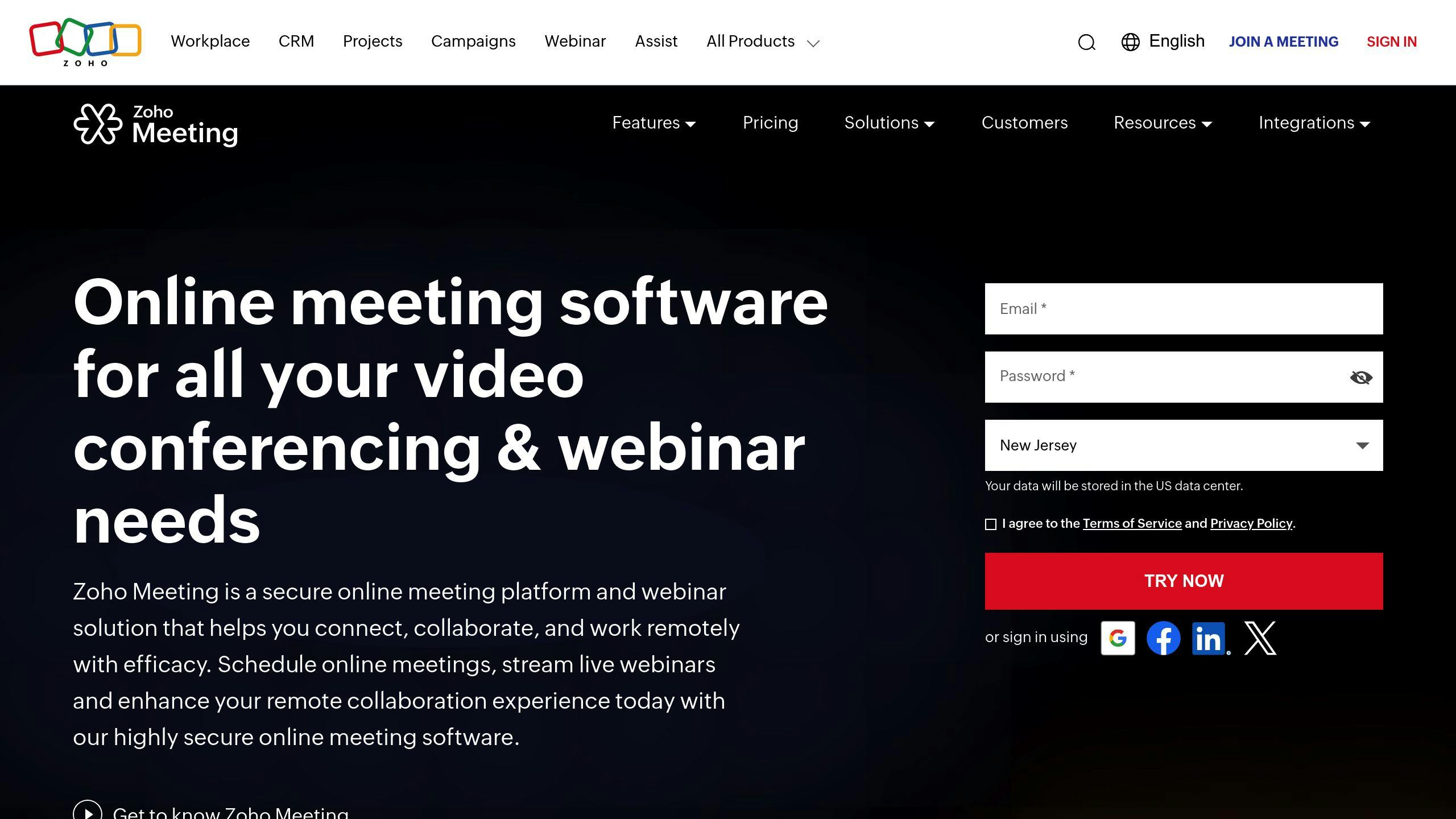 Zoho Meeting