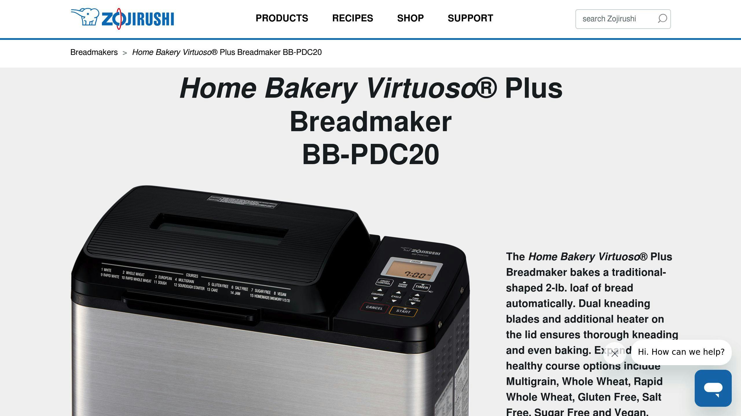 Zojirushi Home Bakery Virtuoso Plus