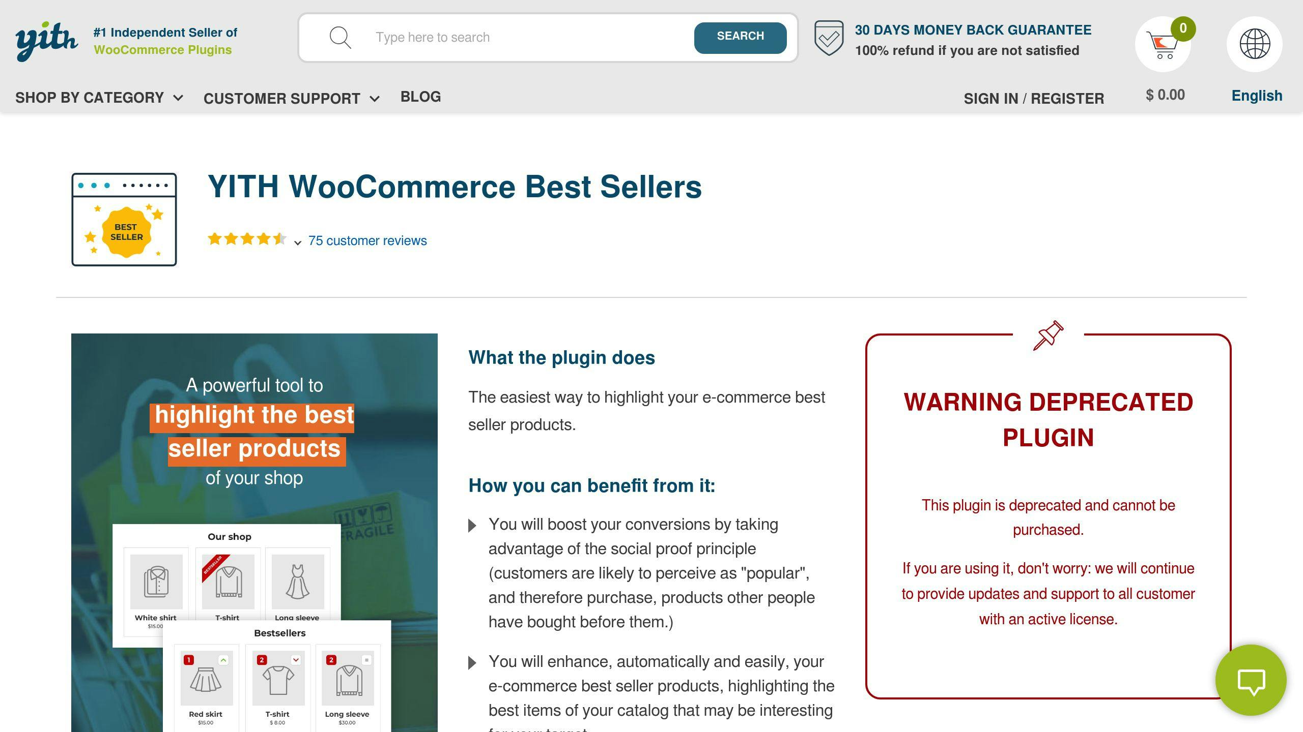 YITH WooCommerce Best Sellers