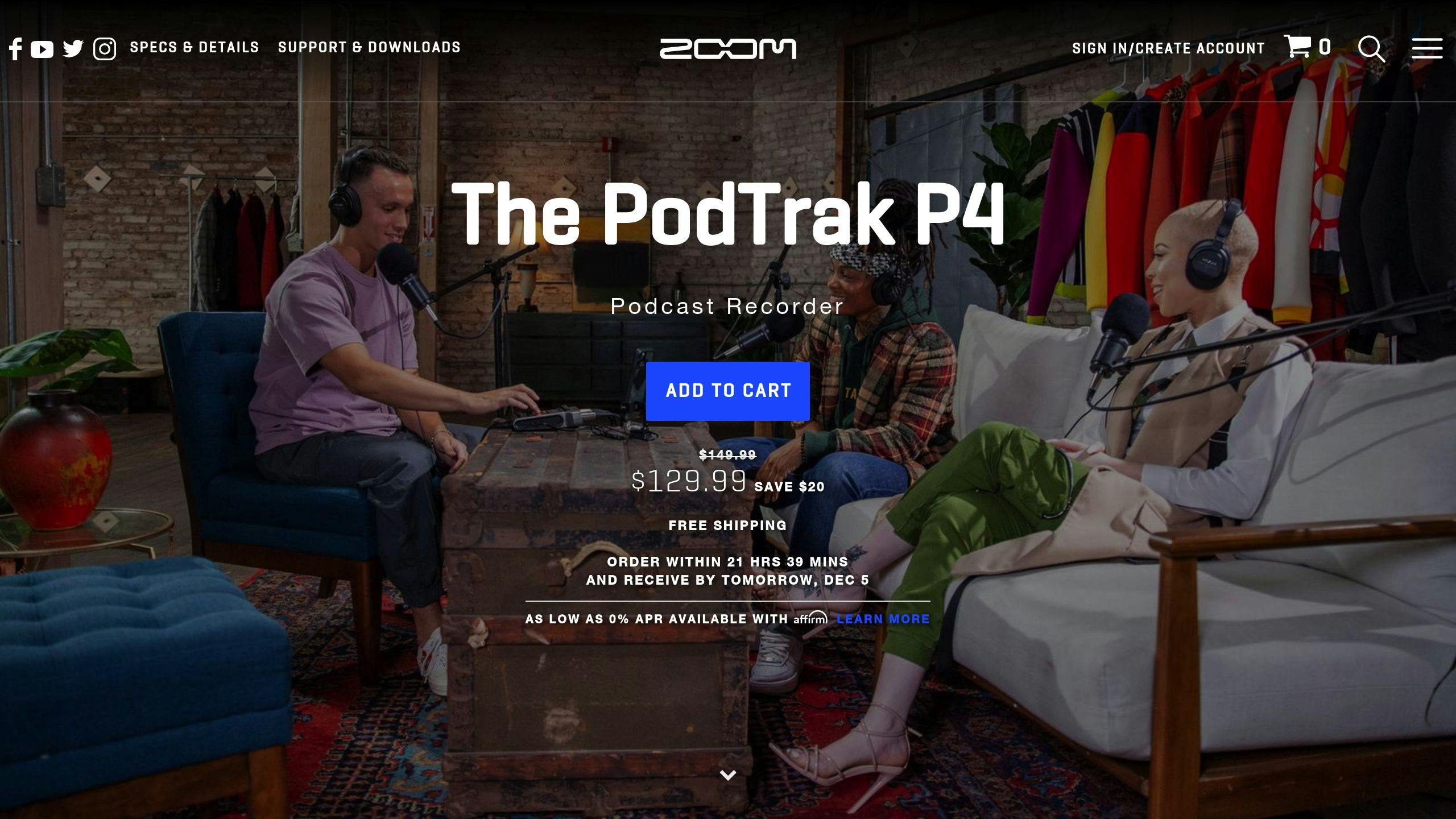 Zoom PodTrak P4