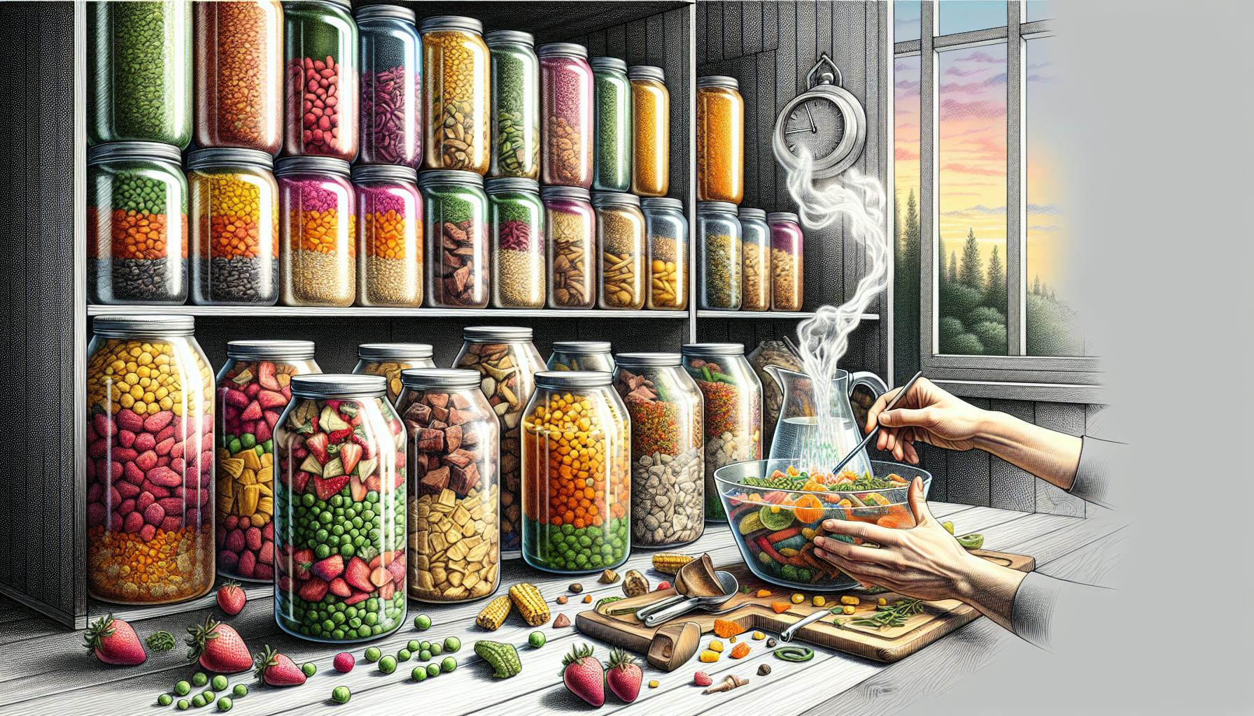 Preparing Freeze Dried Prepper Food