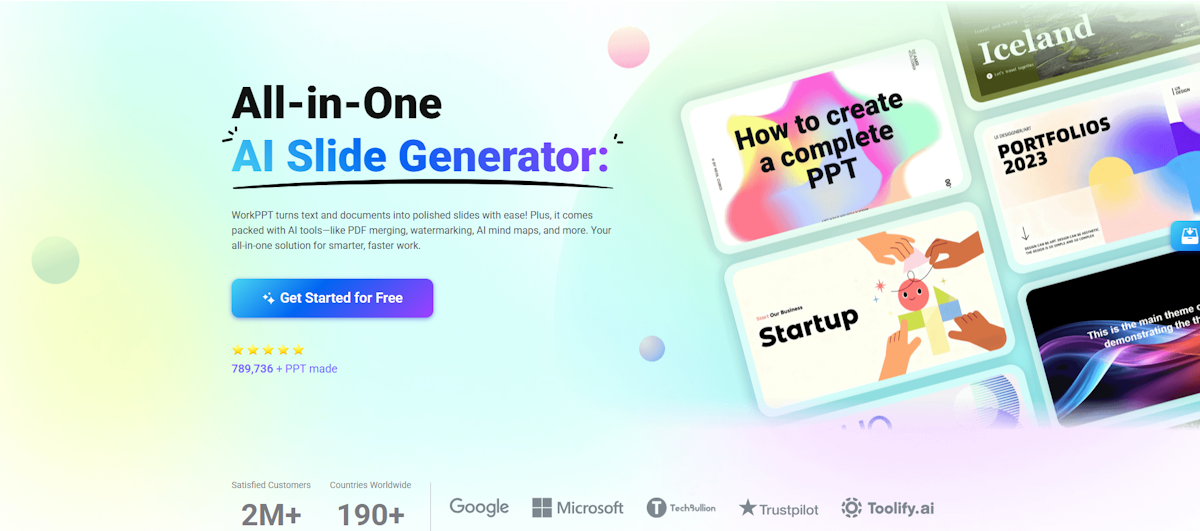 WorkPPT landing page